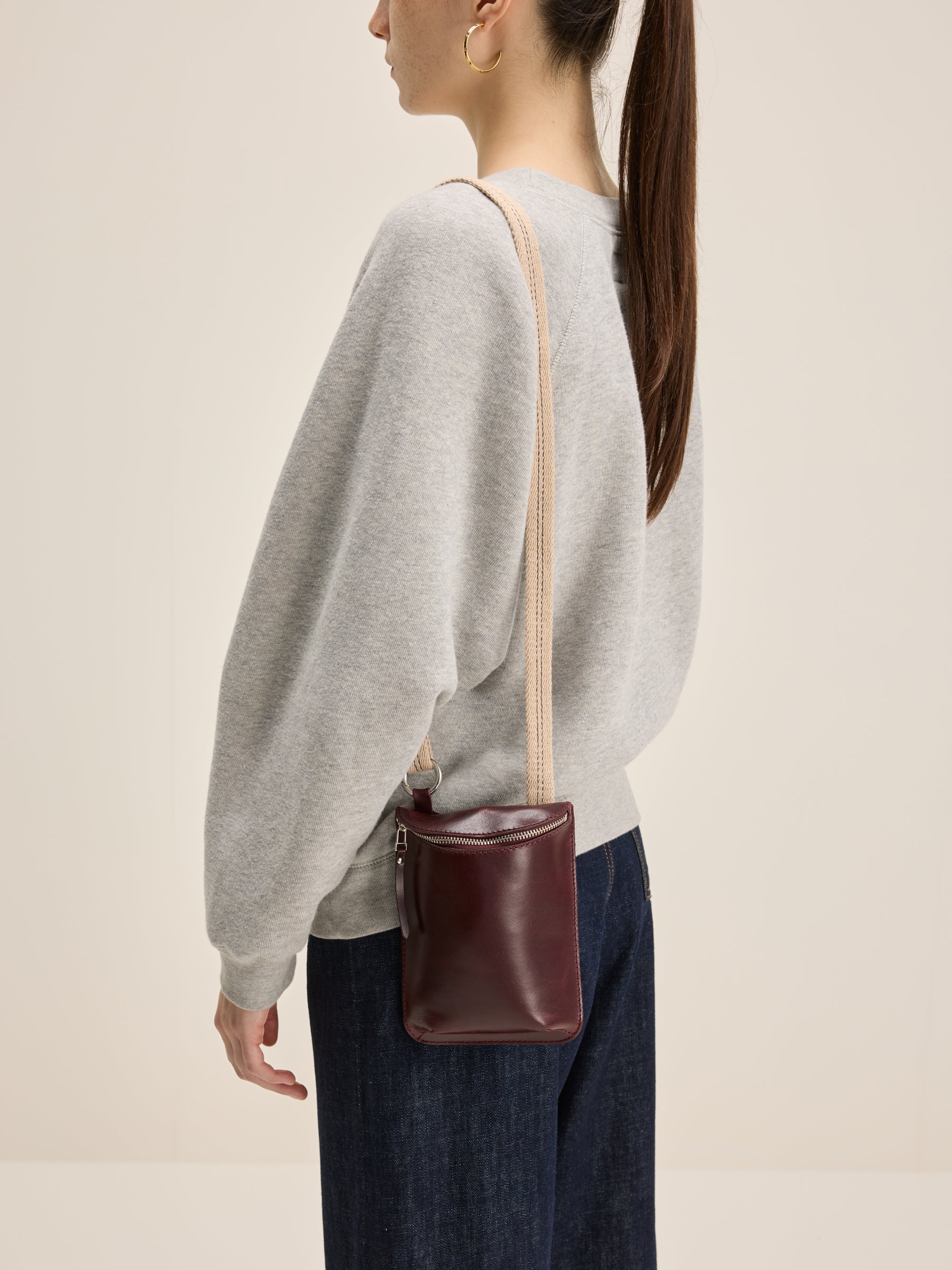 Mini Sac Zippé Shone - Bordeaux Pour Femme | Bellerose