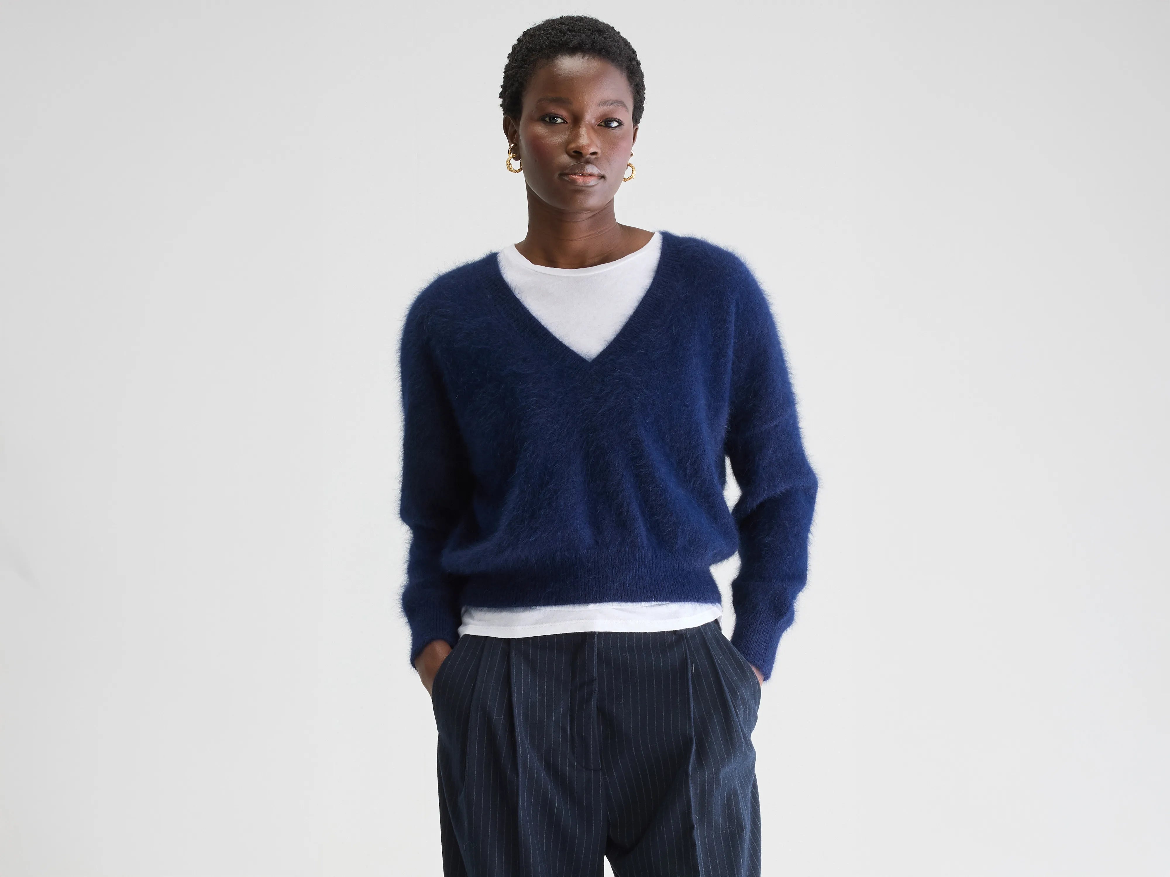 Pull en angora Datev (242 / W / NAVY)