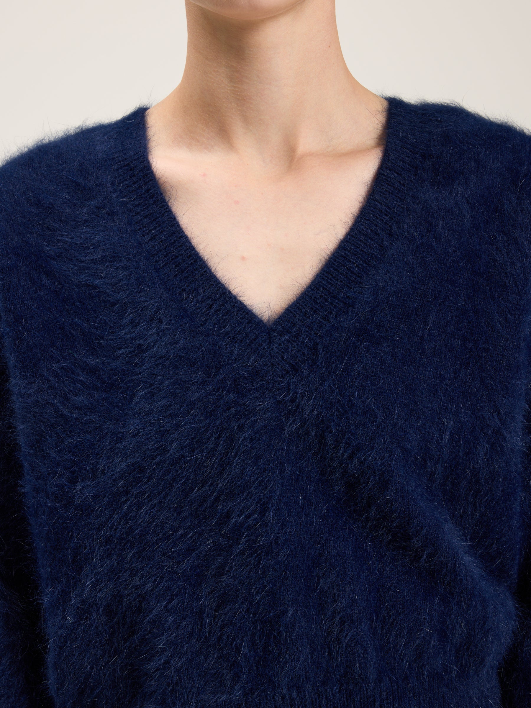 Datair Angora-blend Cardigan - Navy For Women | Bellerose