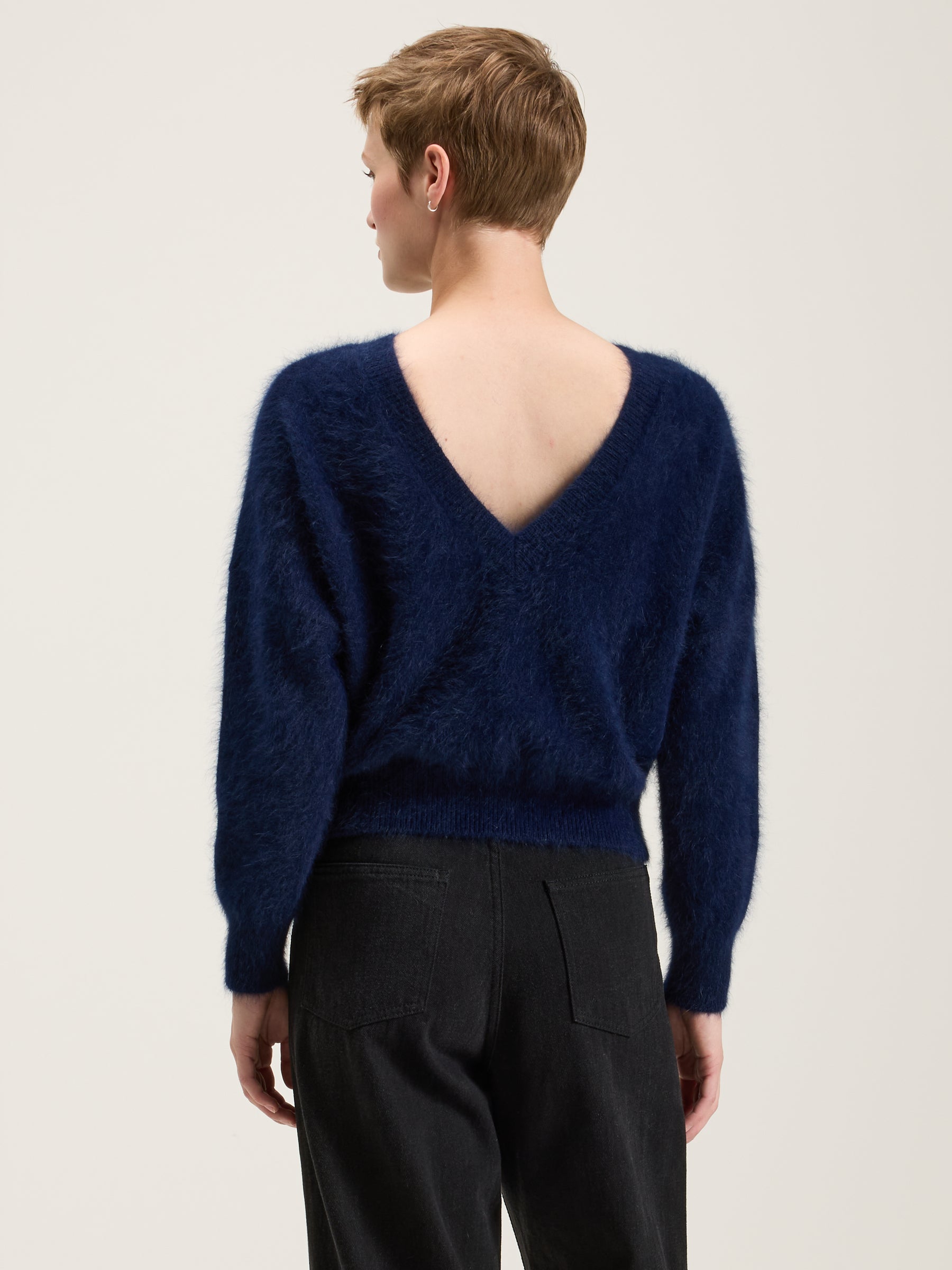 Datair Angora-blend Cardigan - Navy For Women | Bellerose