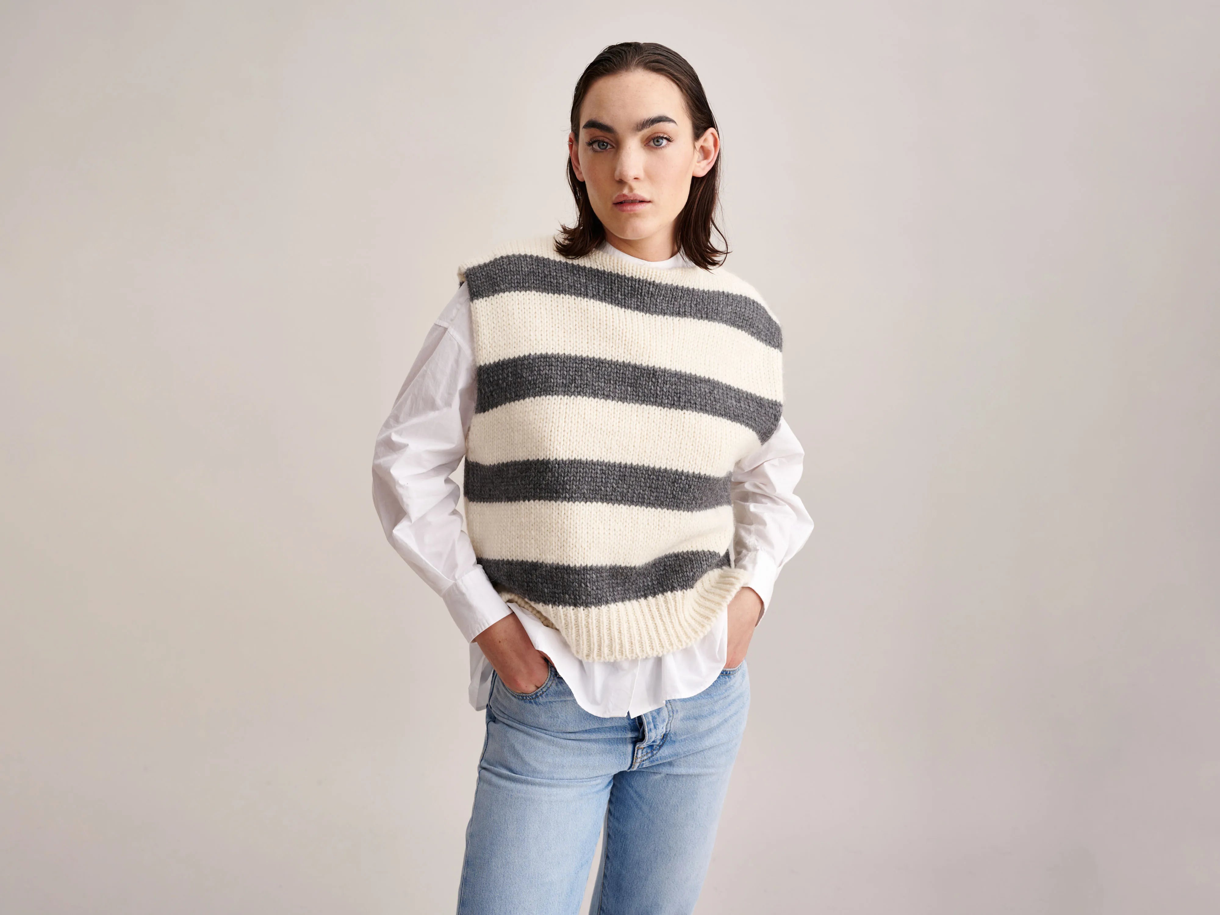 Pull Sans Manches Nanor (232 / W / STRIPE A)