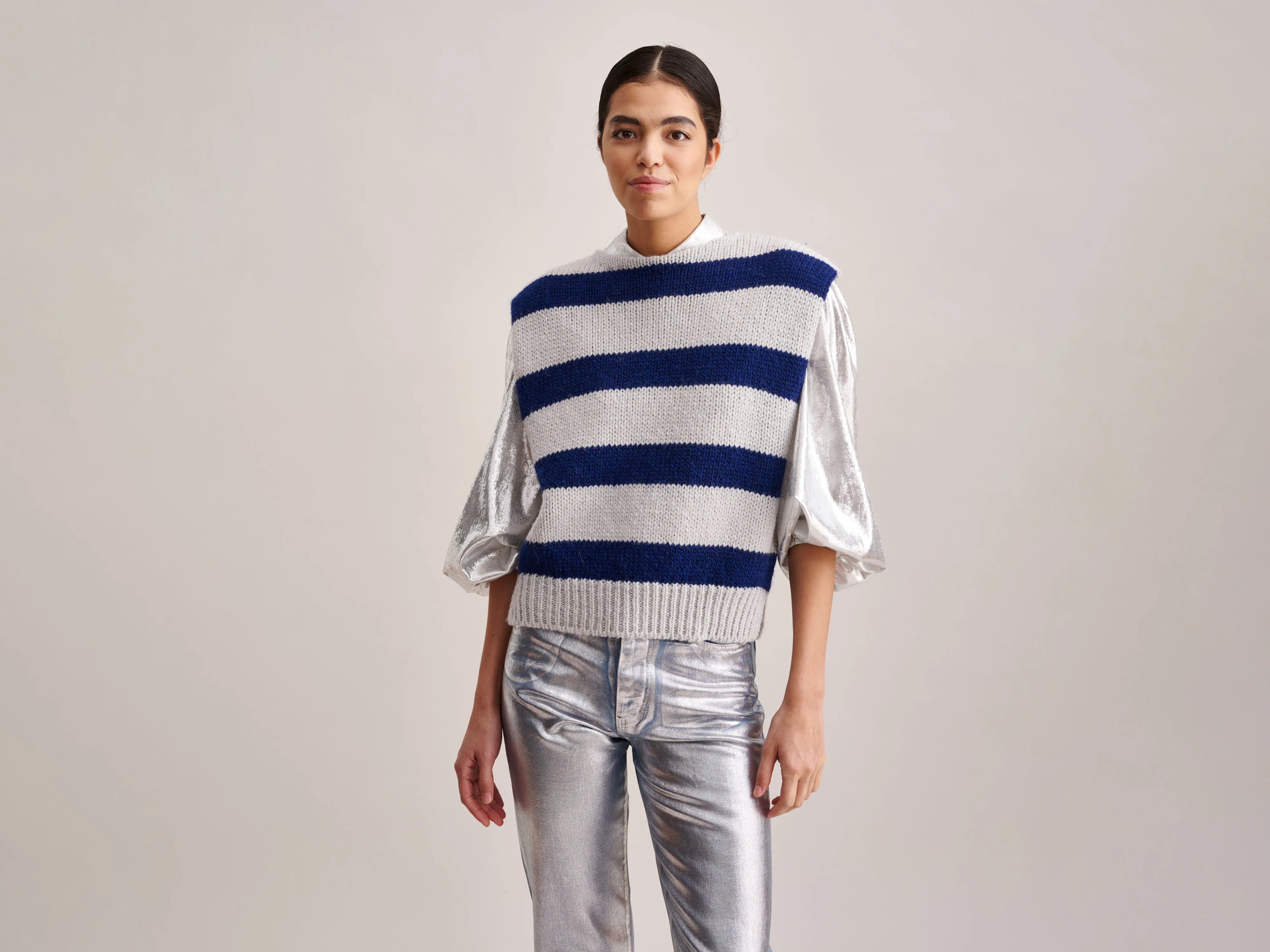 Pull Sans Manches Nanor (232 / W / STRIPE B)