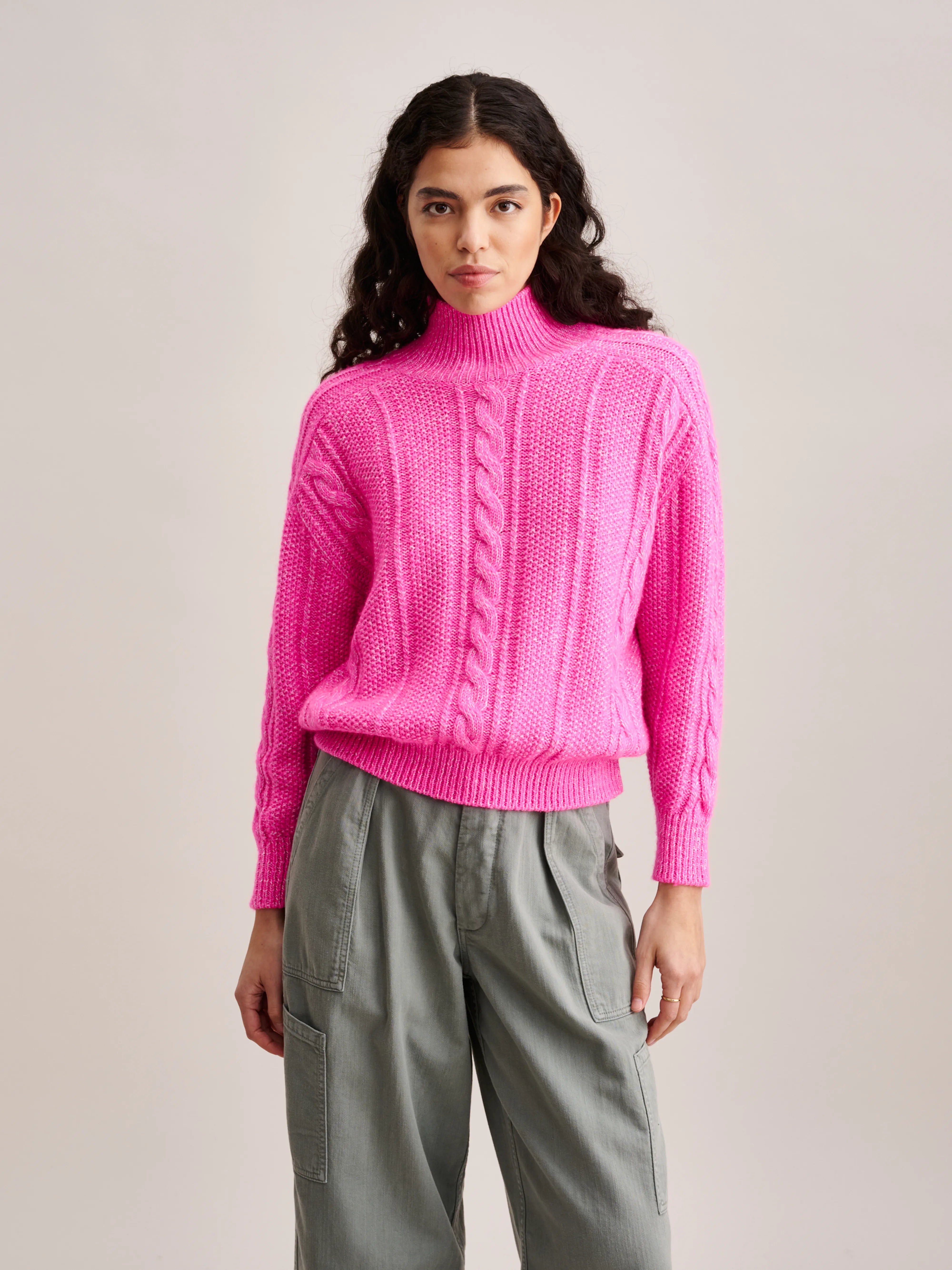 Nanphu Sweater - Fluo pink For Women | Bellerose