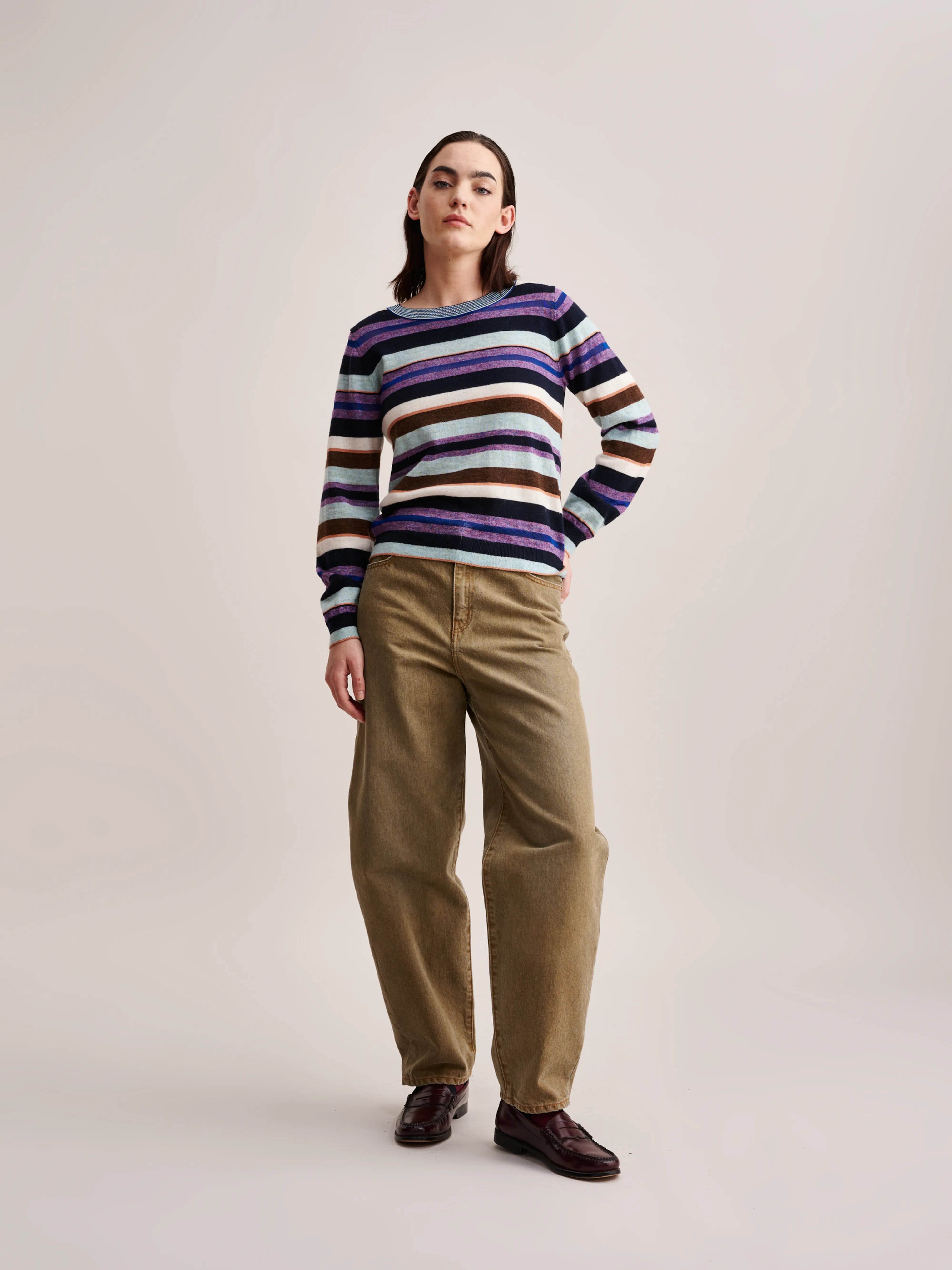 Gopsy Sweater - America / Cinnamon For Women | Bellerose