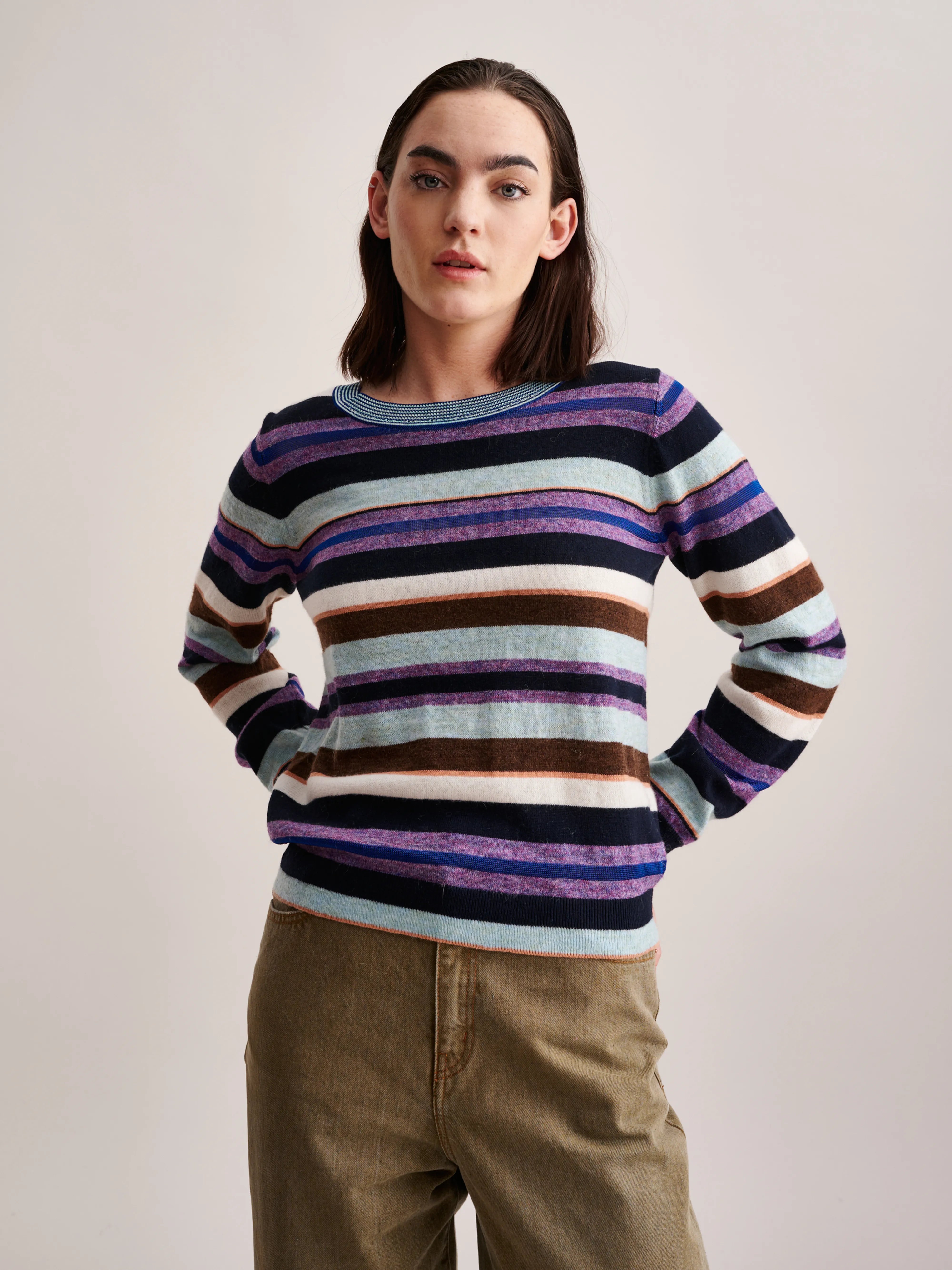 Gopsy Sweater - America / Cinnamon For Women | Bellerose