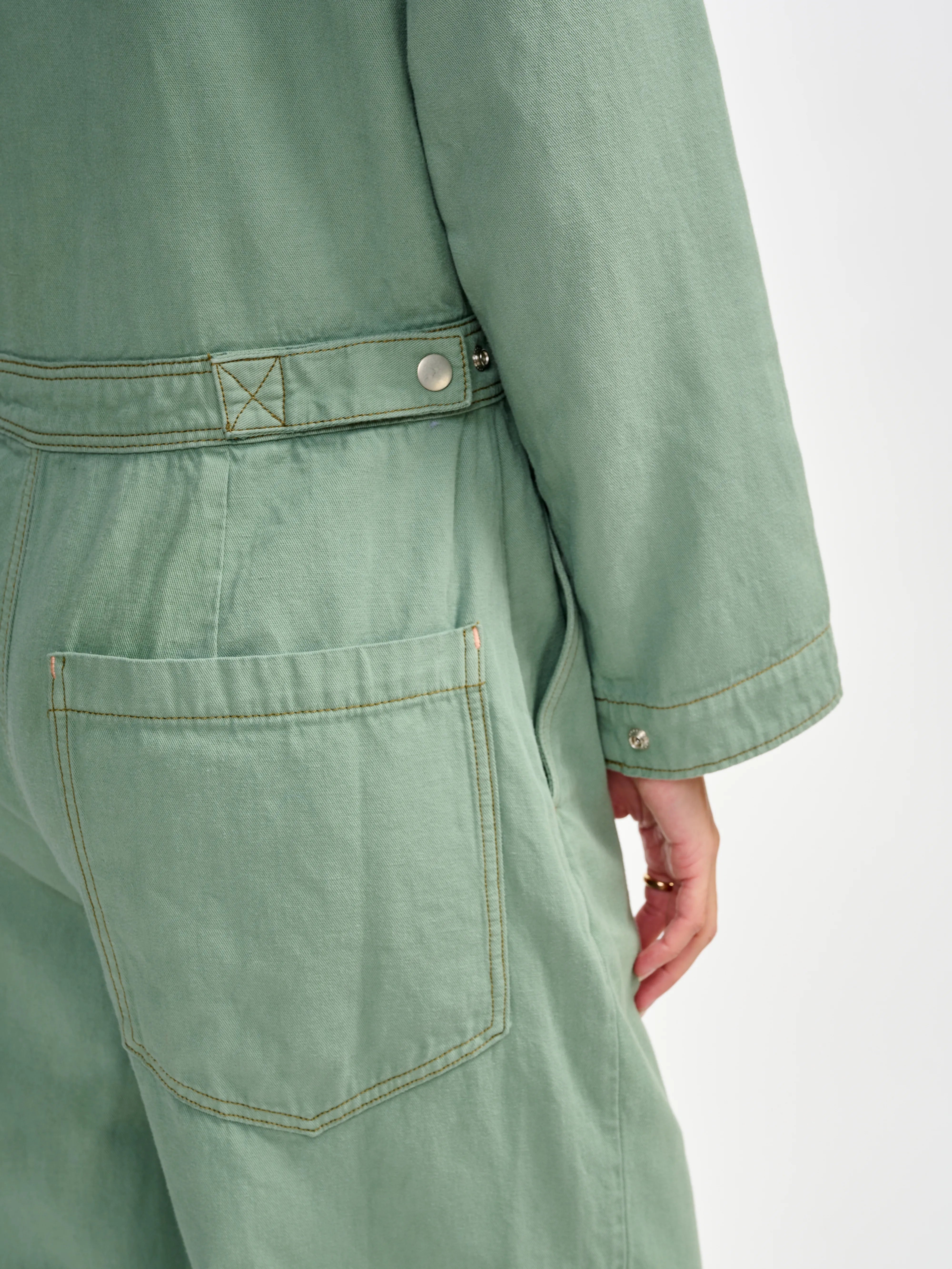 polo jumpsuit (241 / W / EUCALYPTUS)