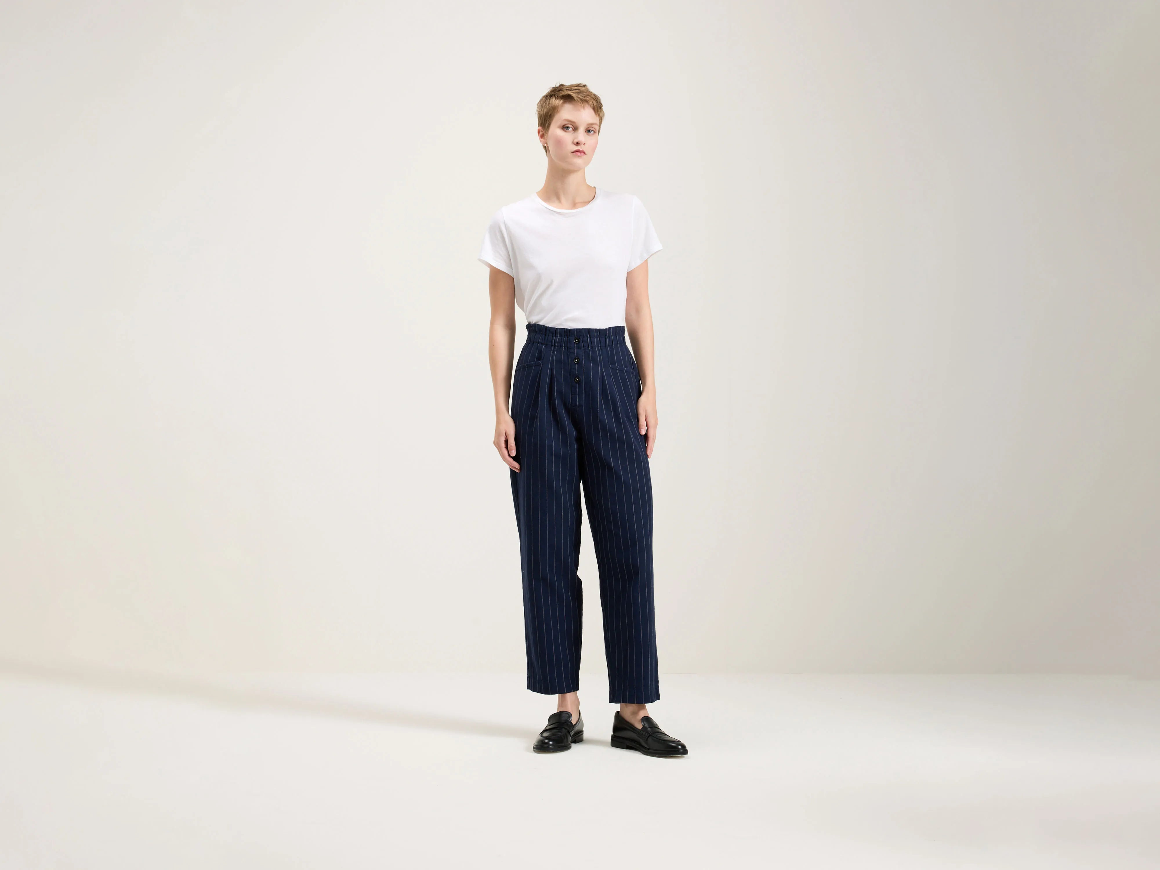 Lilo paperbag trousers (242 / W / STRIPE A)