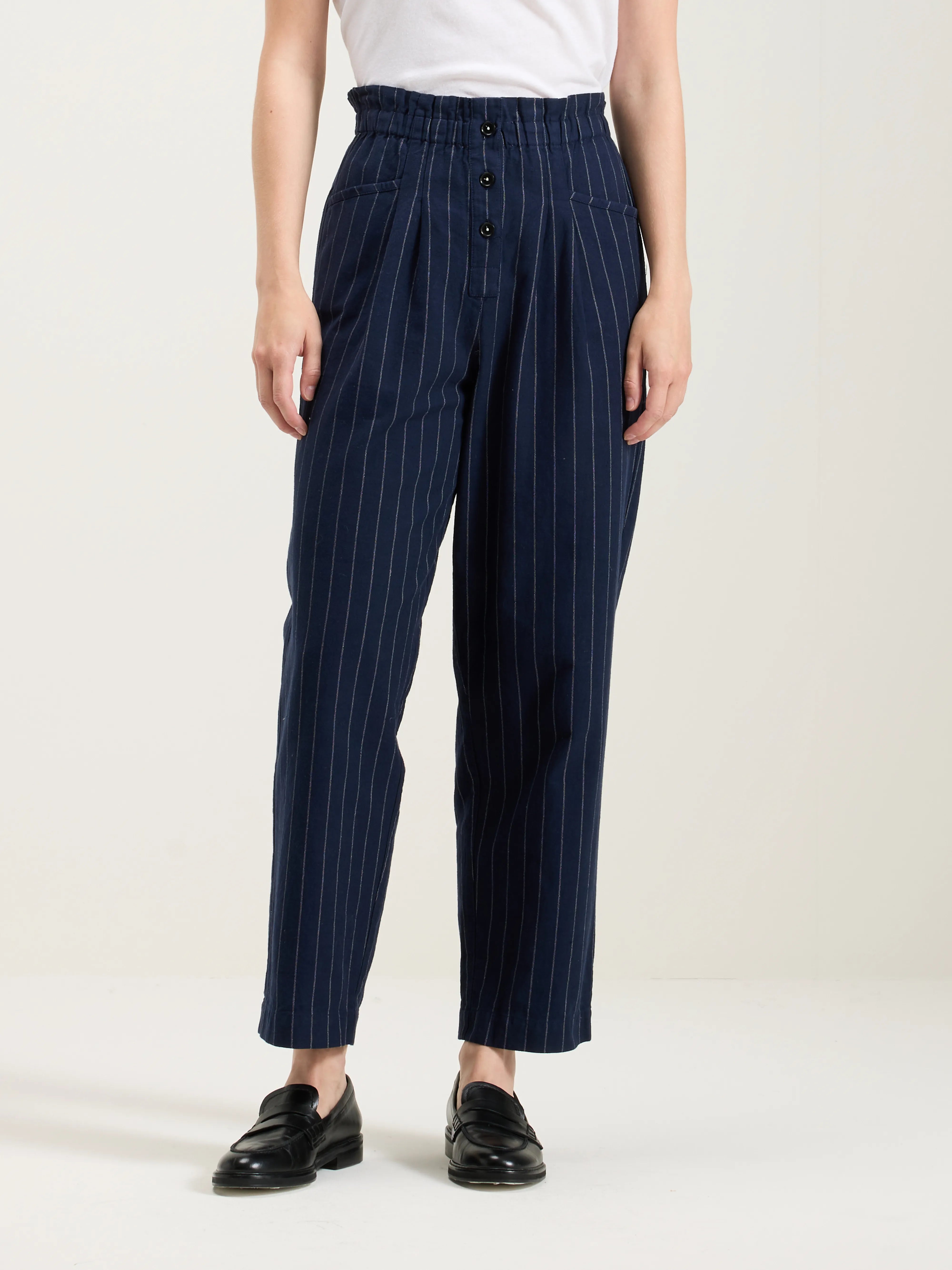 Pantalon Paperbag Lilo - Navy Pour Femme | Bellerose