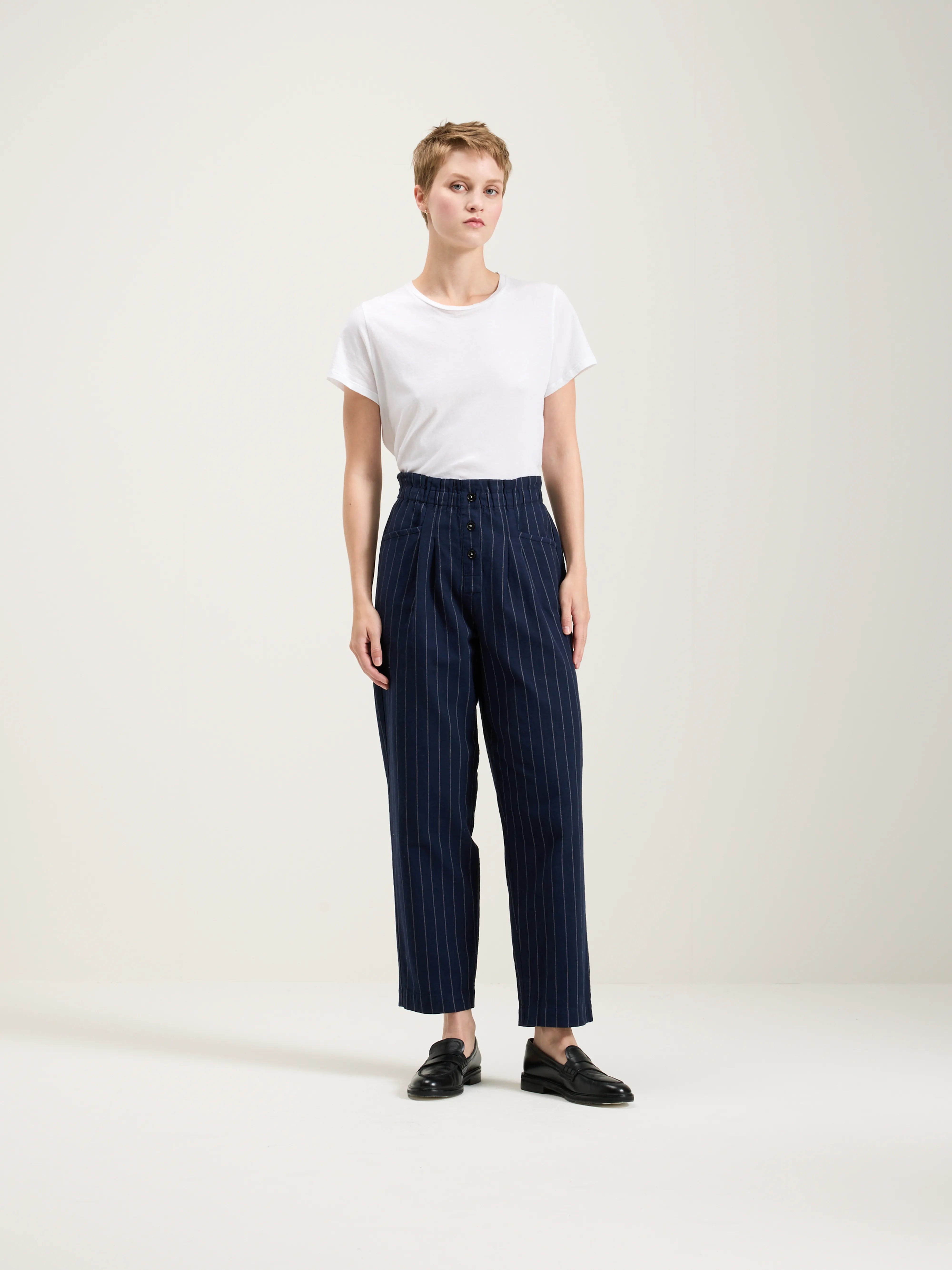 Pantalon Paperbag Lilo - Navy Pour Femme | Bellerose