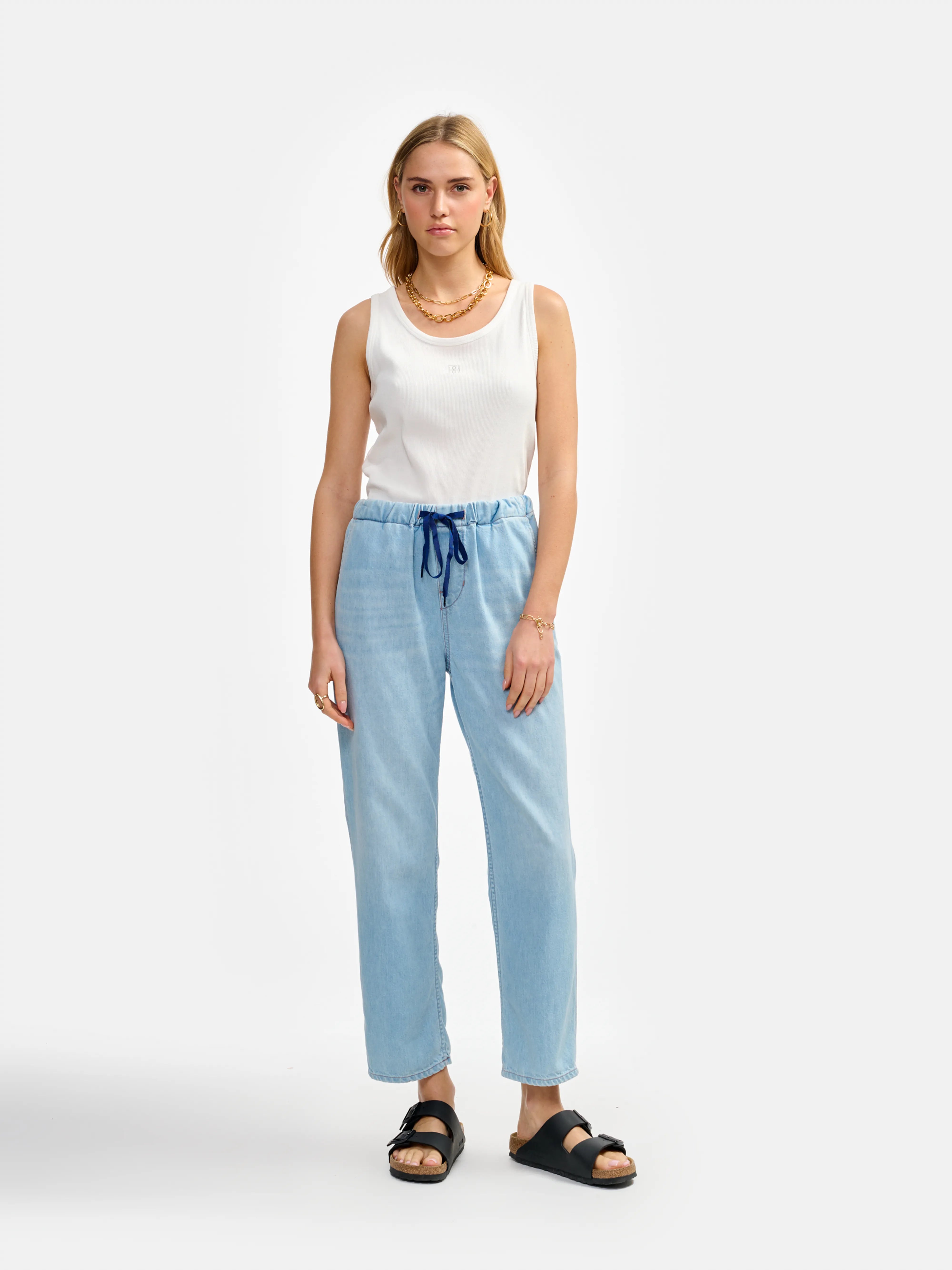 Pizzy Relaxed Broek - Light blue bleach Voor Dames | Bellerose