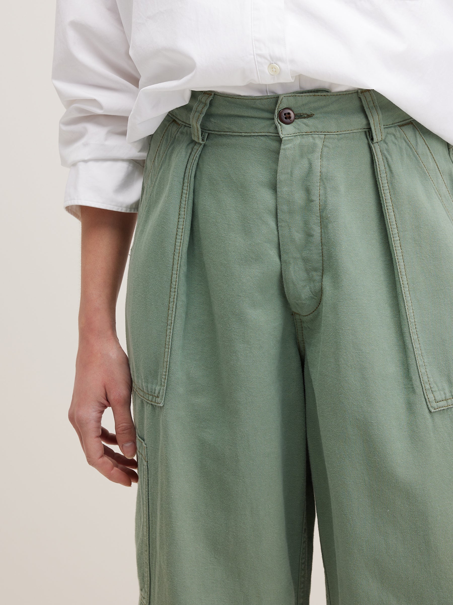 Pepin Cargo Trousers - Eucalyptus For Women | Bellerose