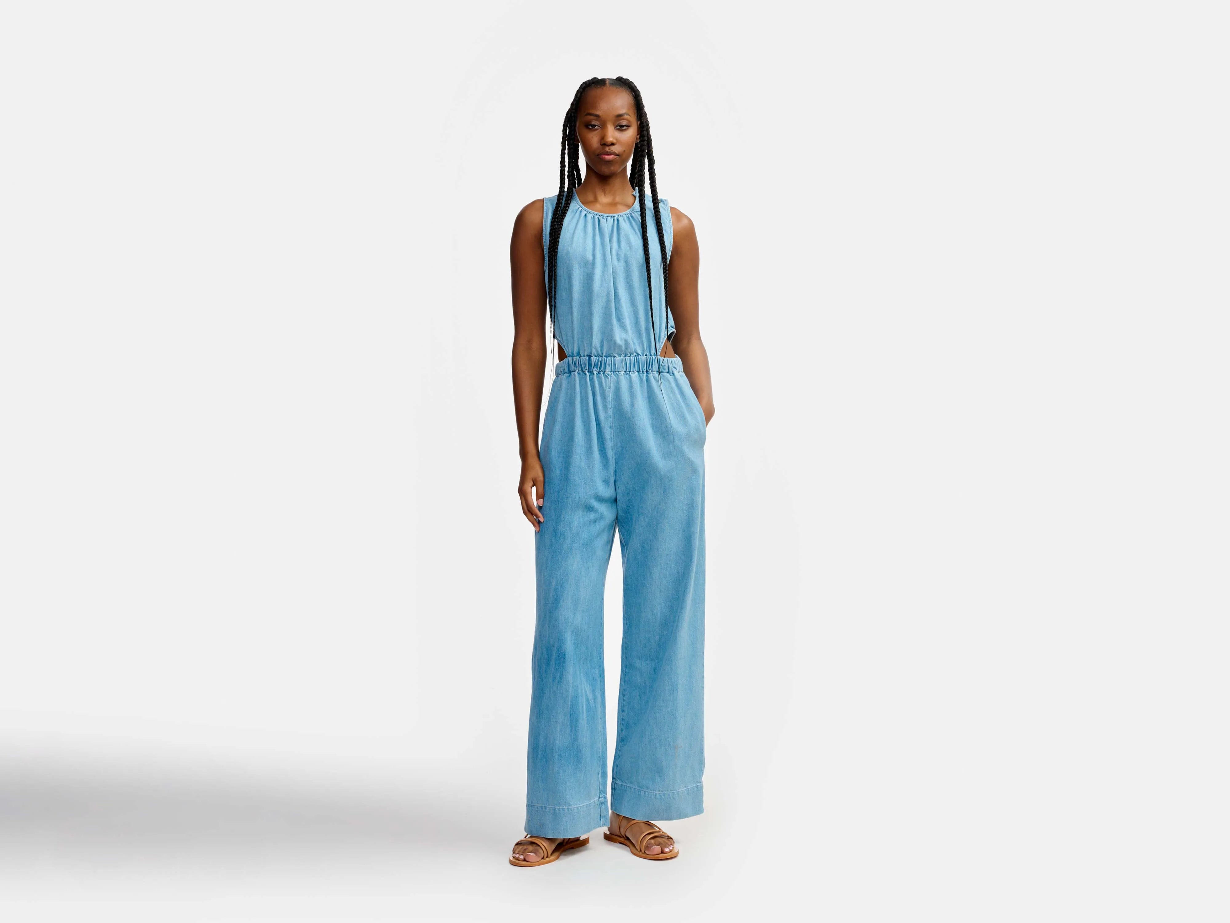 papaye jumpsuit (241 / W / LT BLUE BLEACH)