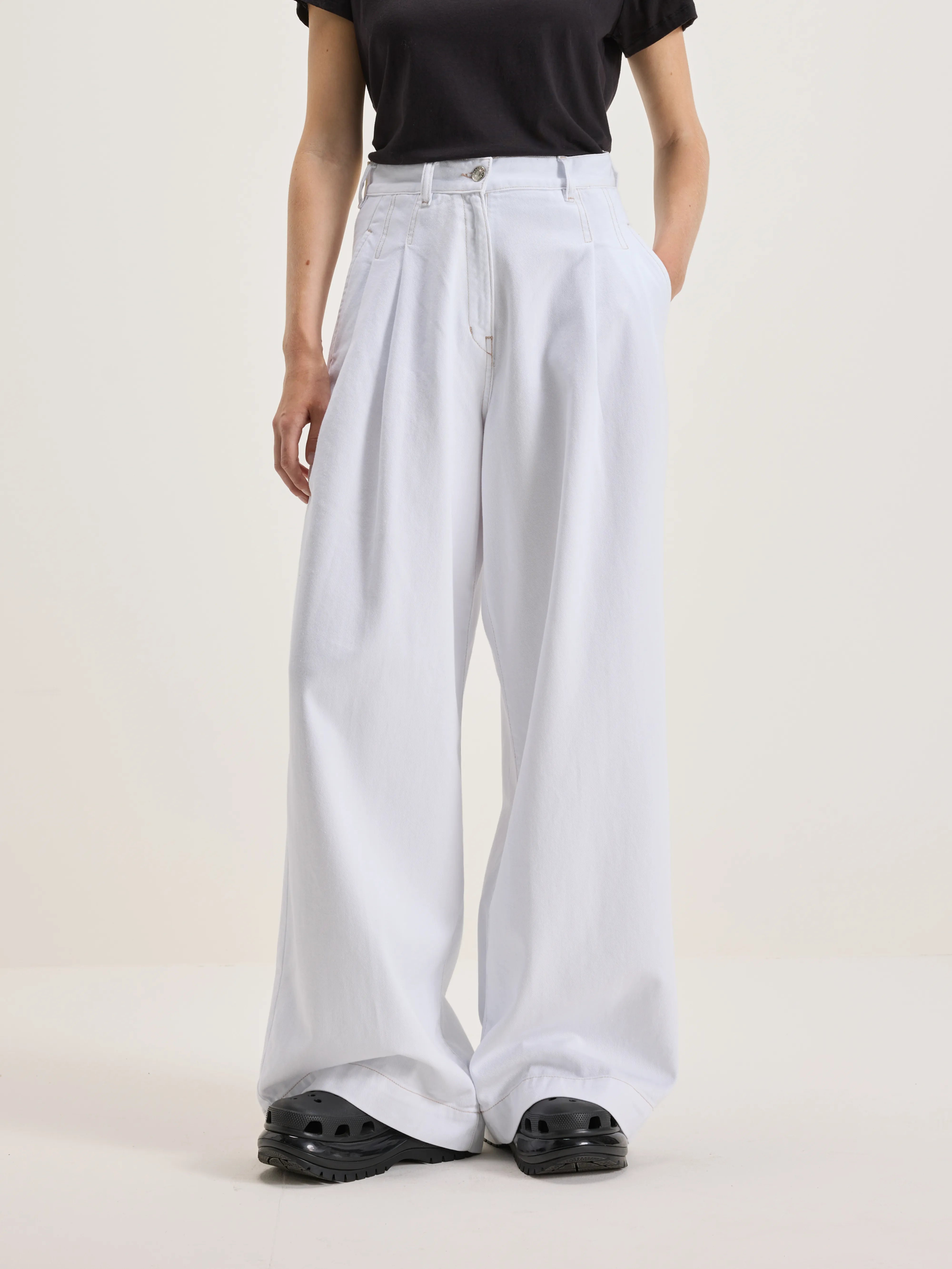 Denim N. 74 Super-wide Jeans - White For Women | Bellerose
