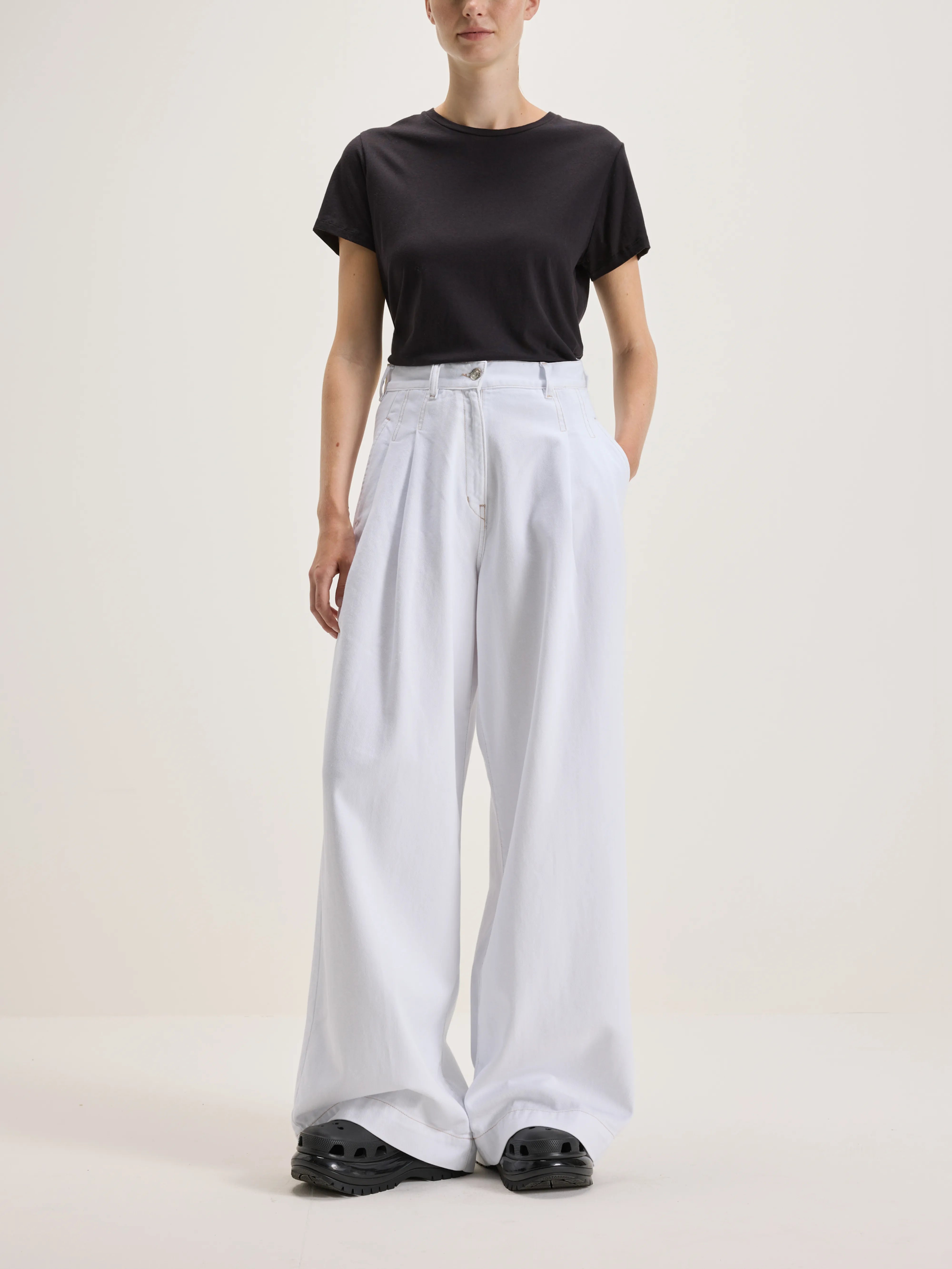 Denim N. 74 Super-wide Jeans - White For Women | Bellerose