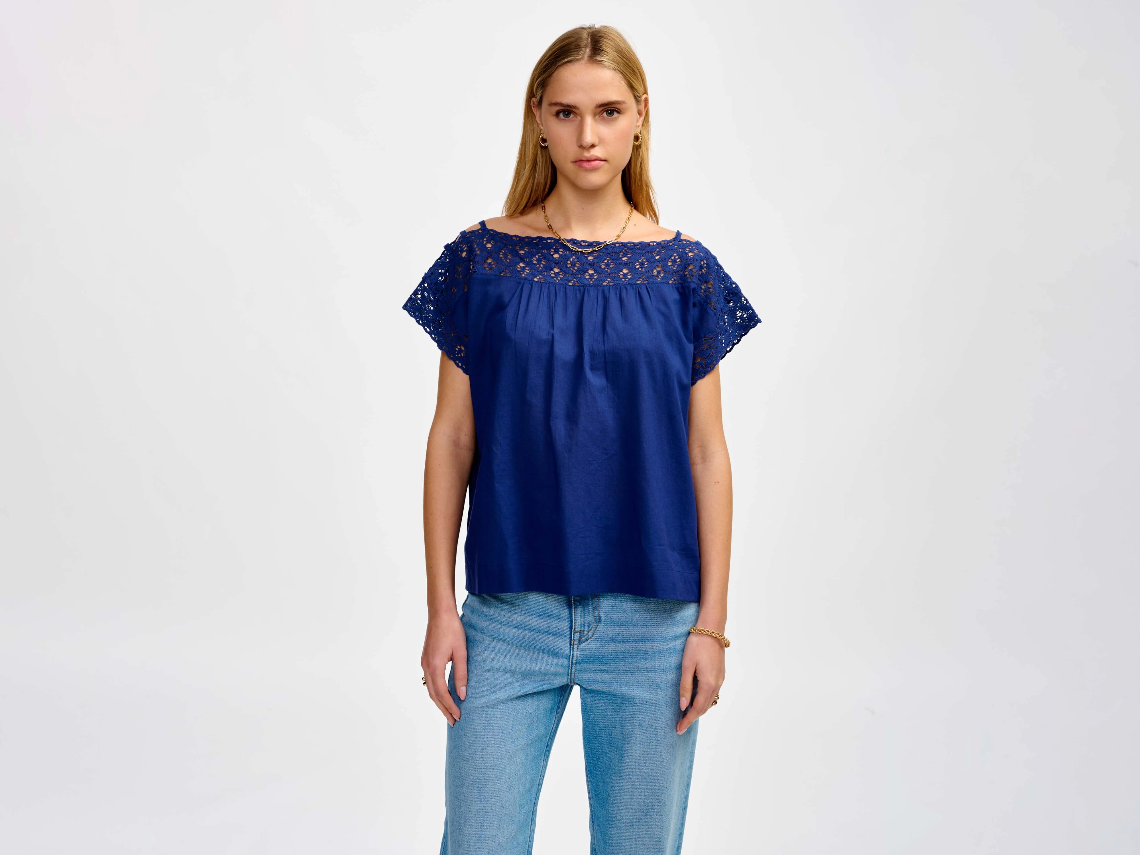 blouse deus (241 / W / INDIGO)