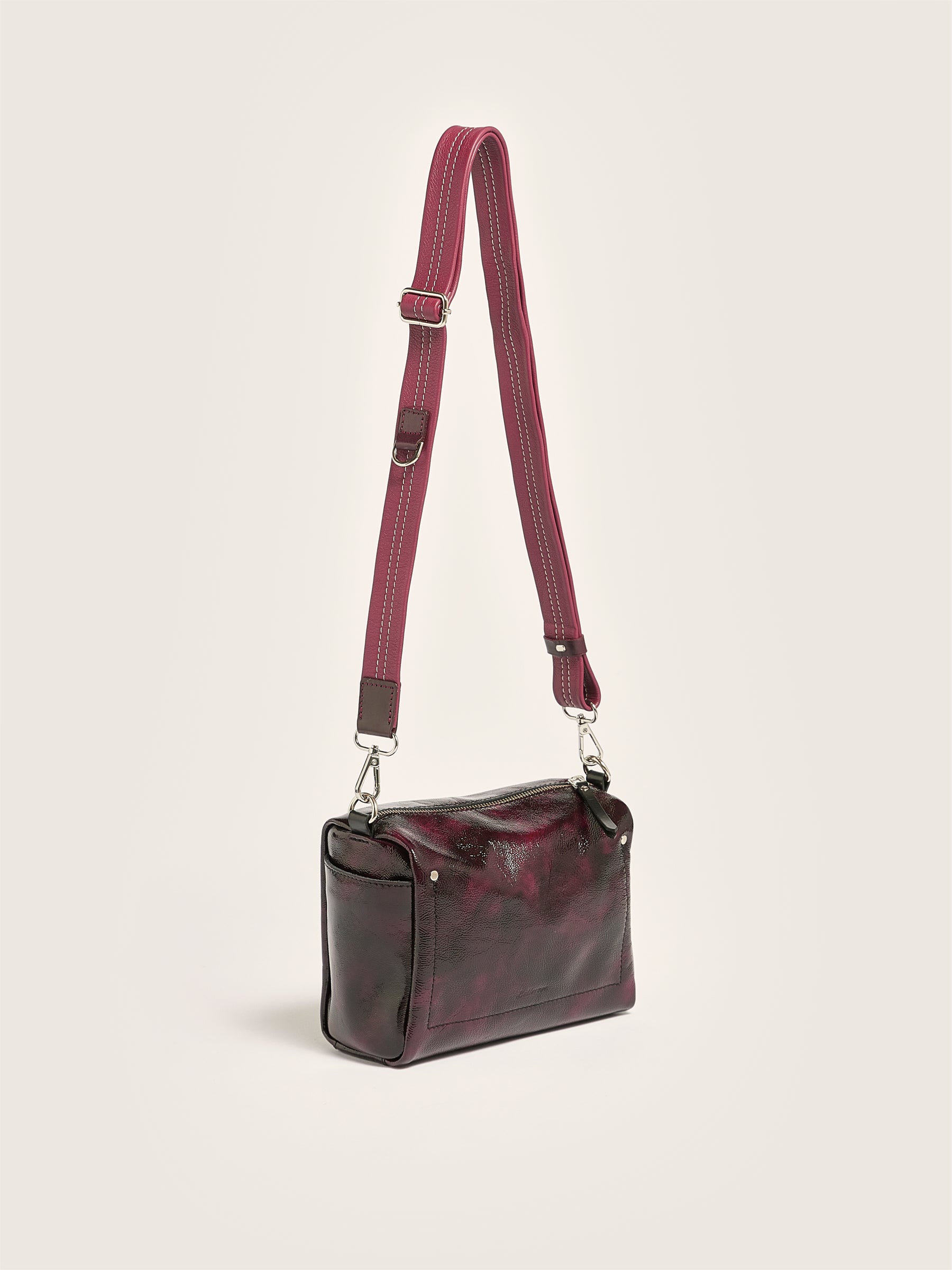 Sogo verstelbare leren strap (251 / W / BORDEAUX)