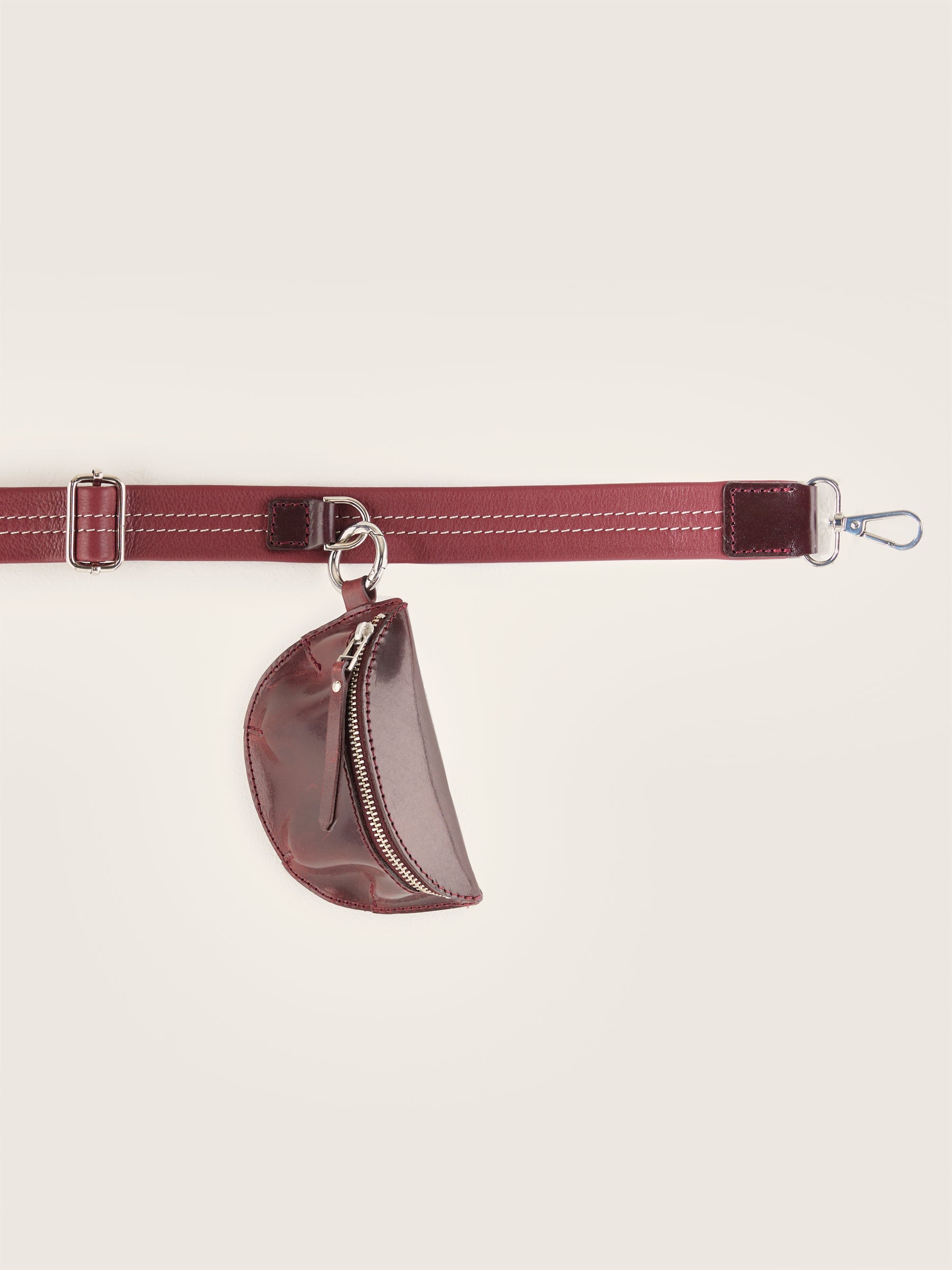 Sogo verstelbare leren strap (251 / W / BORDEAUX)