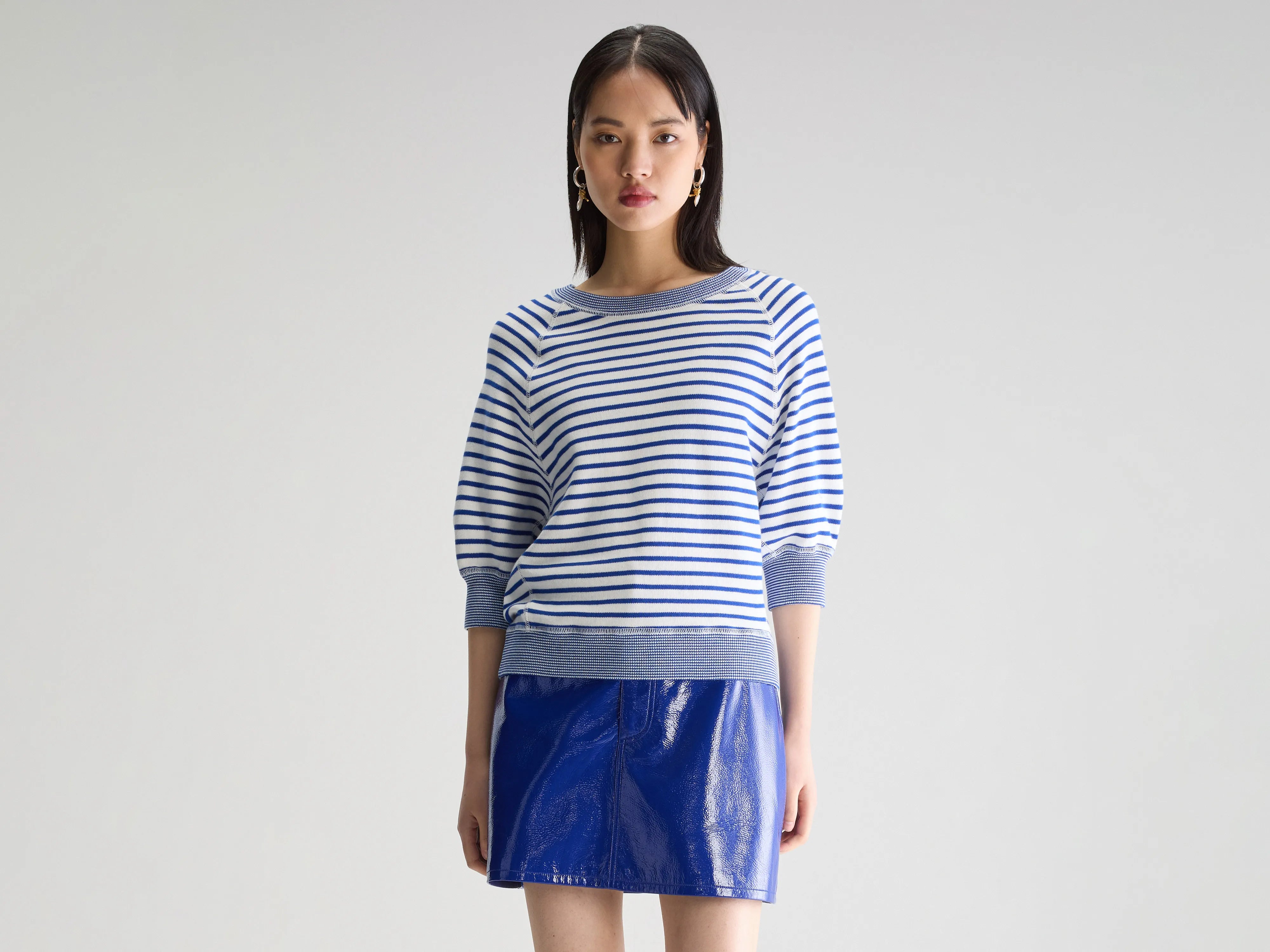 Pull col rond Anglet (242 / W / STRIPE A)