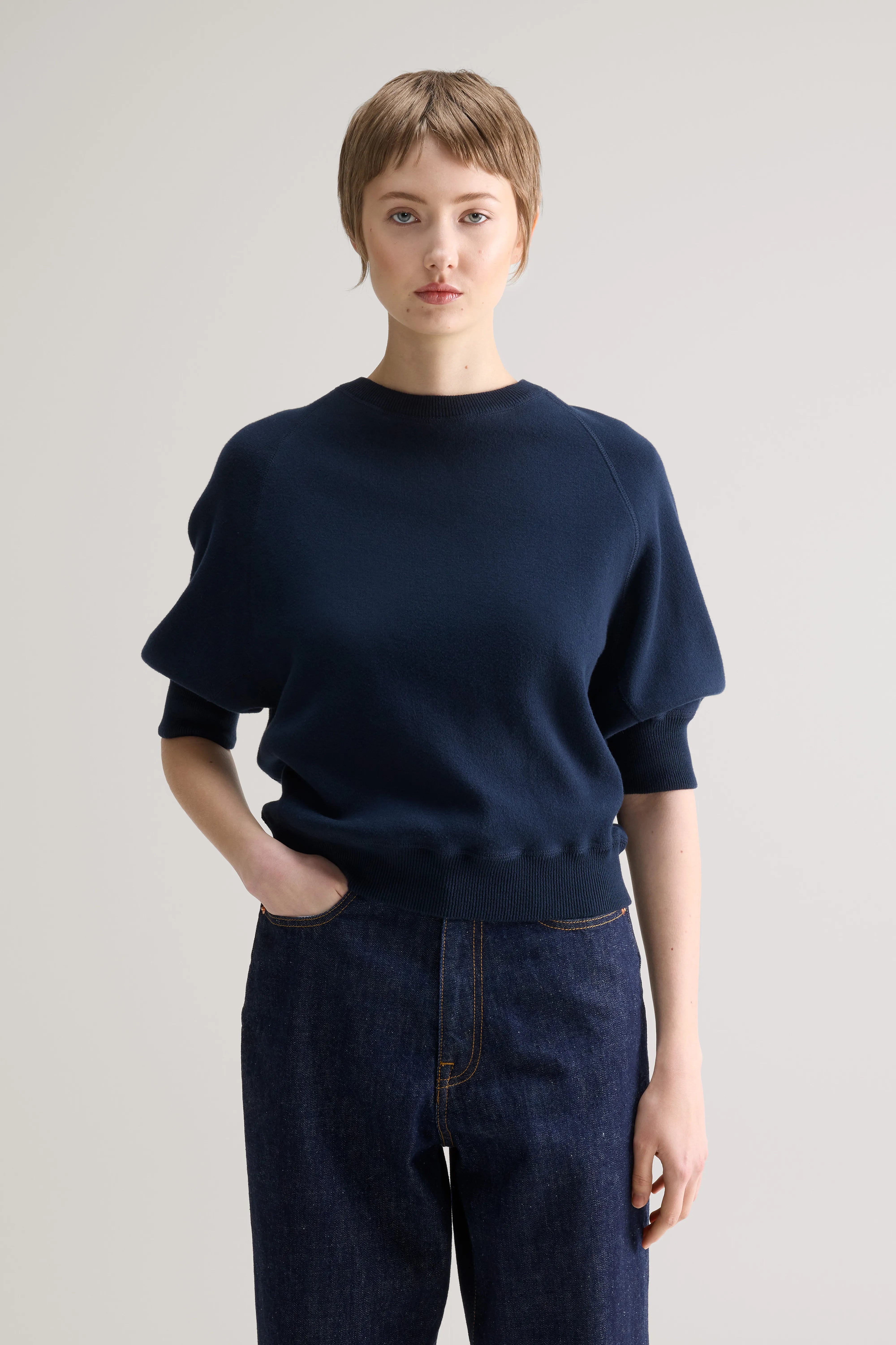 Pull Col Rond Anglet - Navy Pour Femme | Bellerose