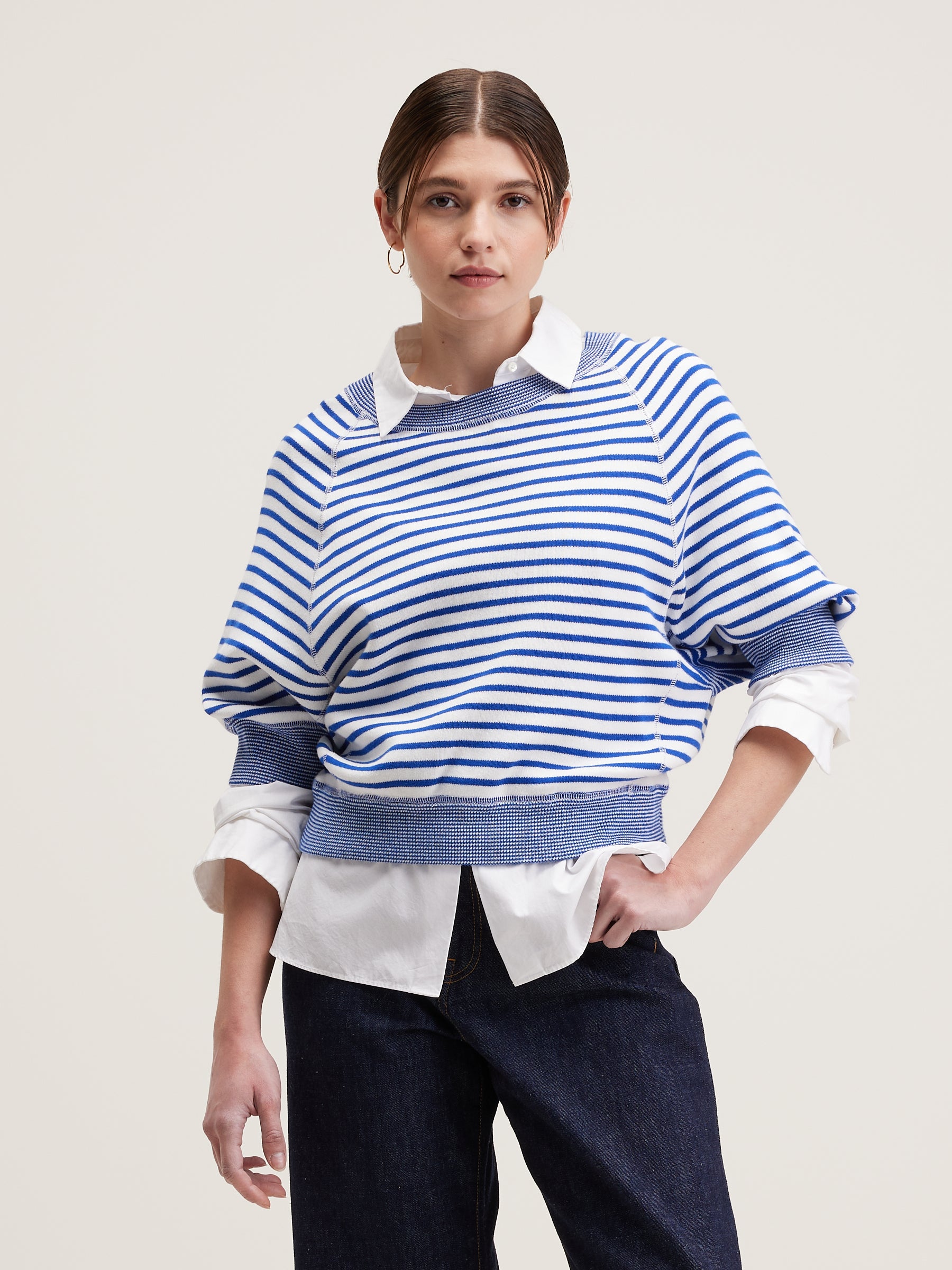 Anglet crew-neck sweater (242 / W / STRIPE A)