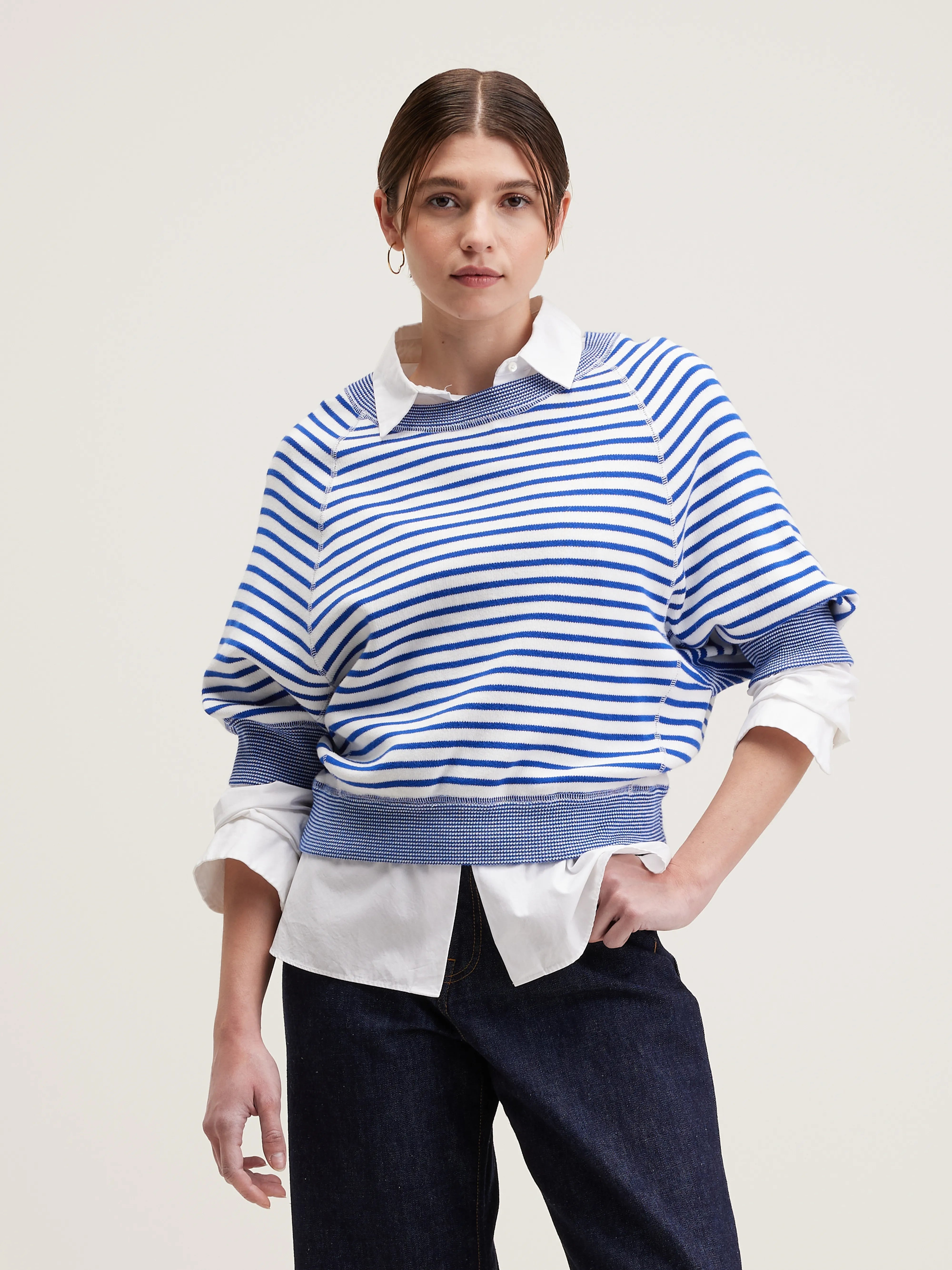 Anglet crew-neck sweater (242 / W / STRIPE A)