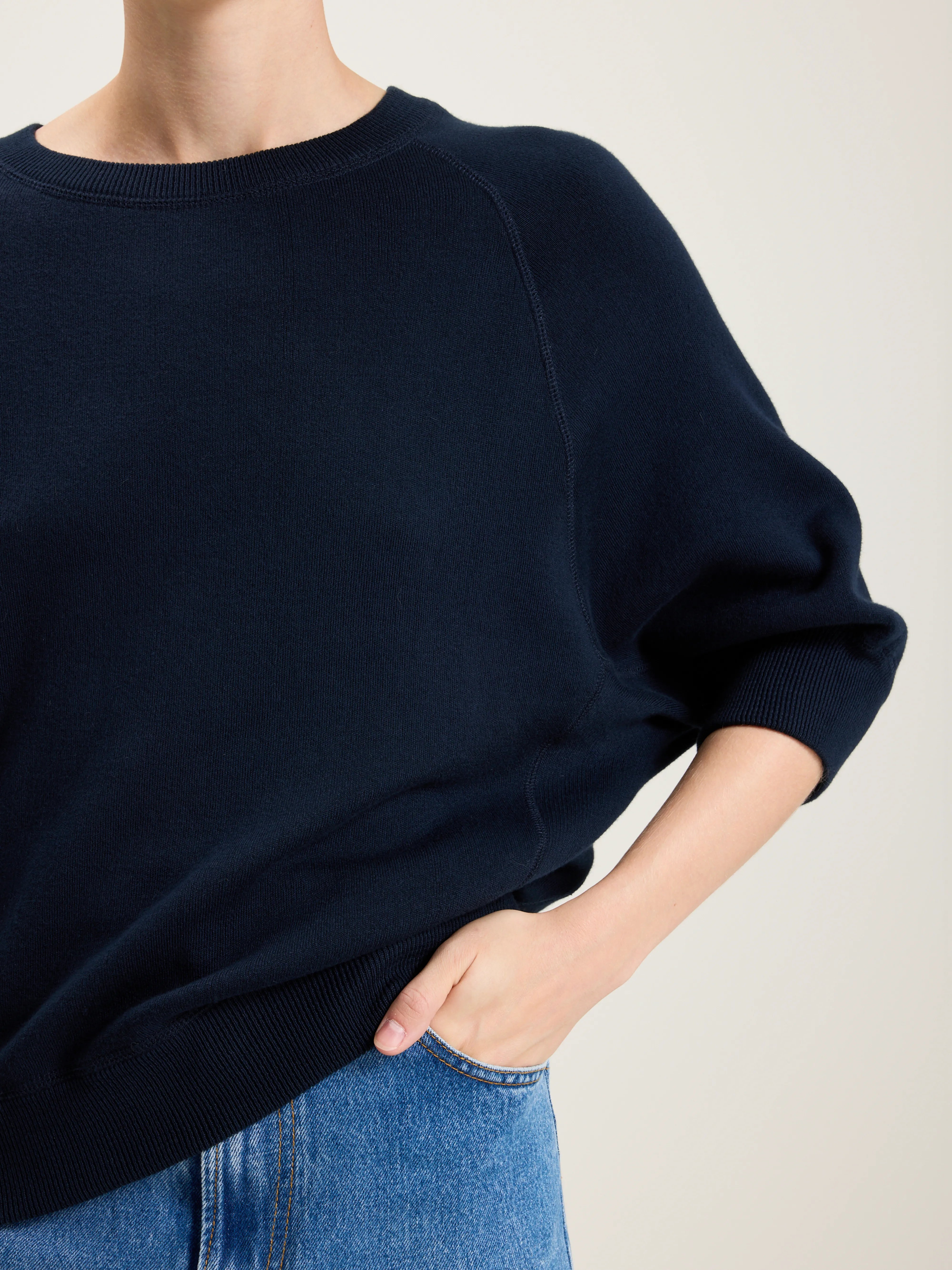 Anglet Crew-neck Sweater - Navy For Women | Bellerose