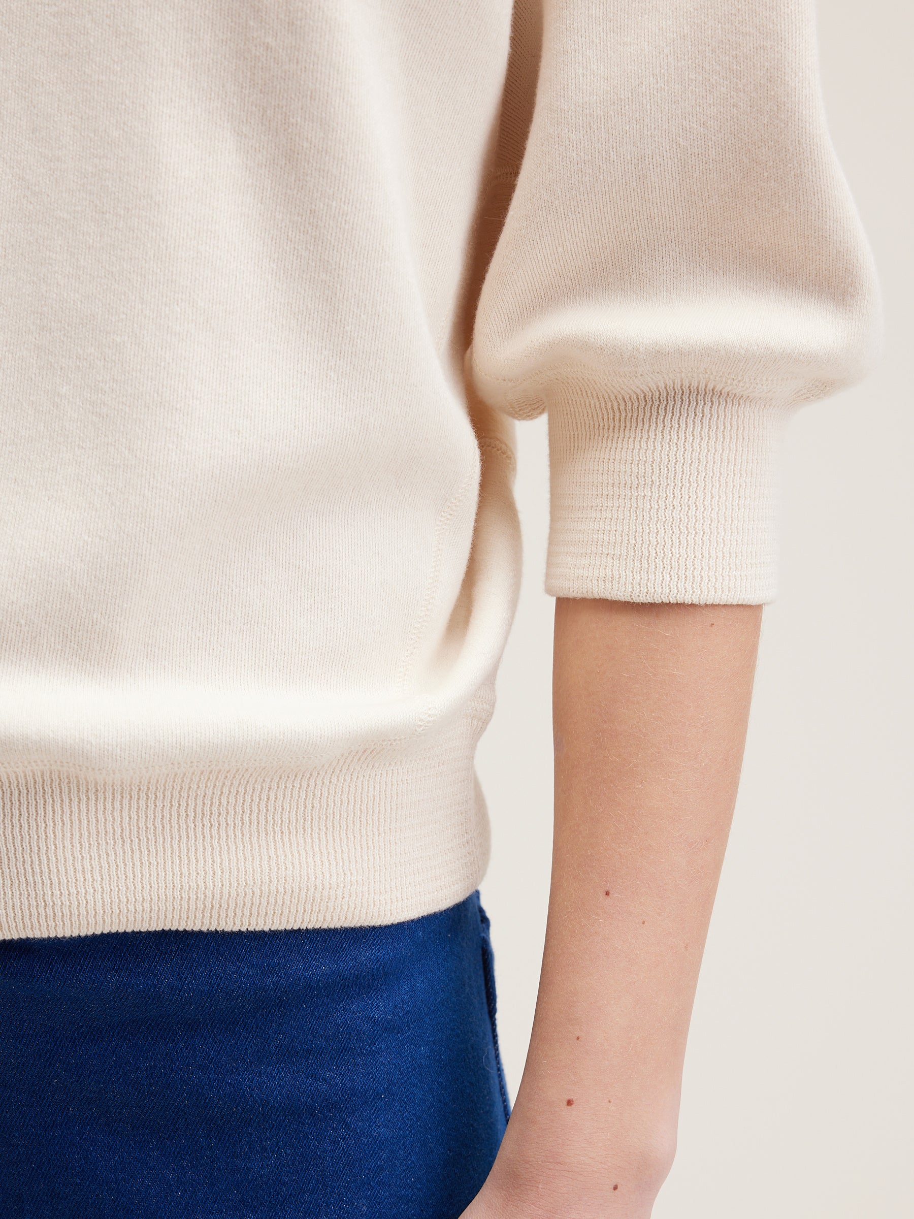 Anglet Crew-neck Sweater - Milky way For Women | Bellerose