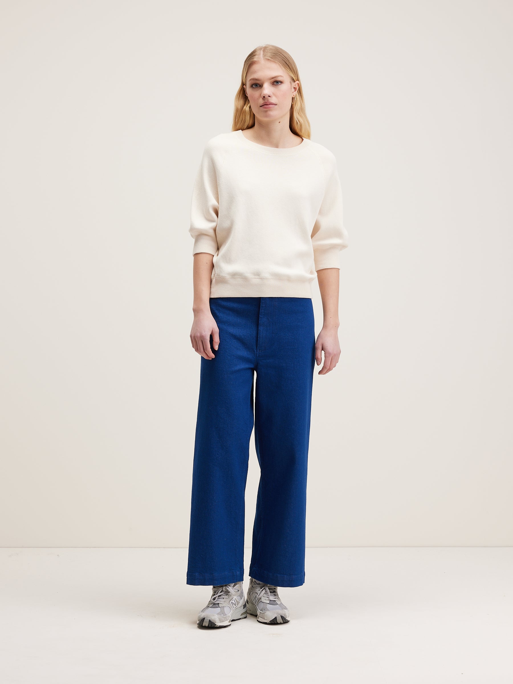 Anglet Crew-neck Sweater - Milky way For Women | Bellerose