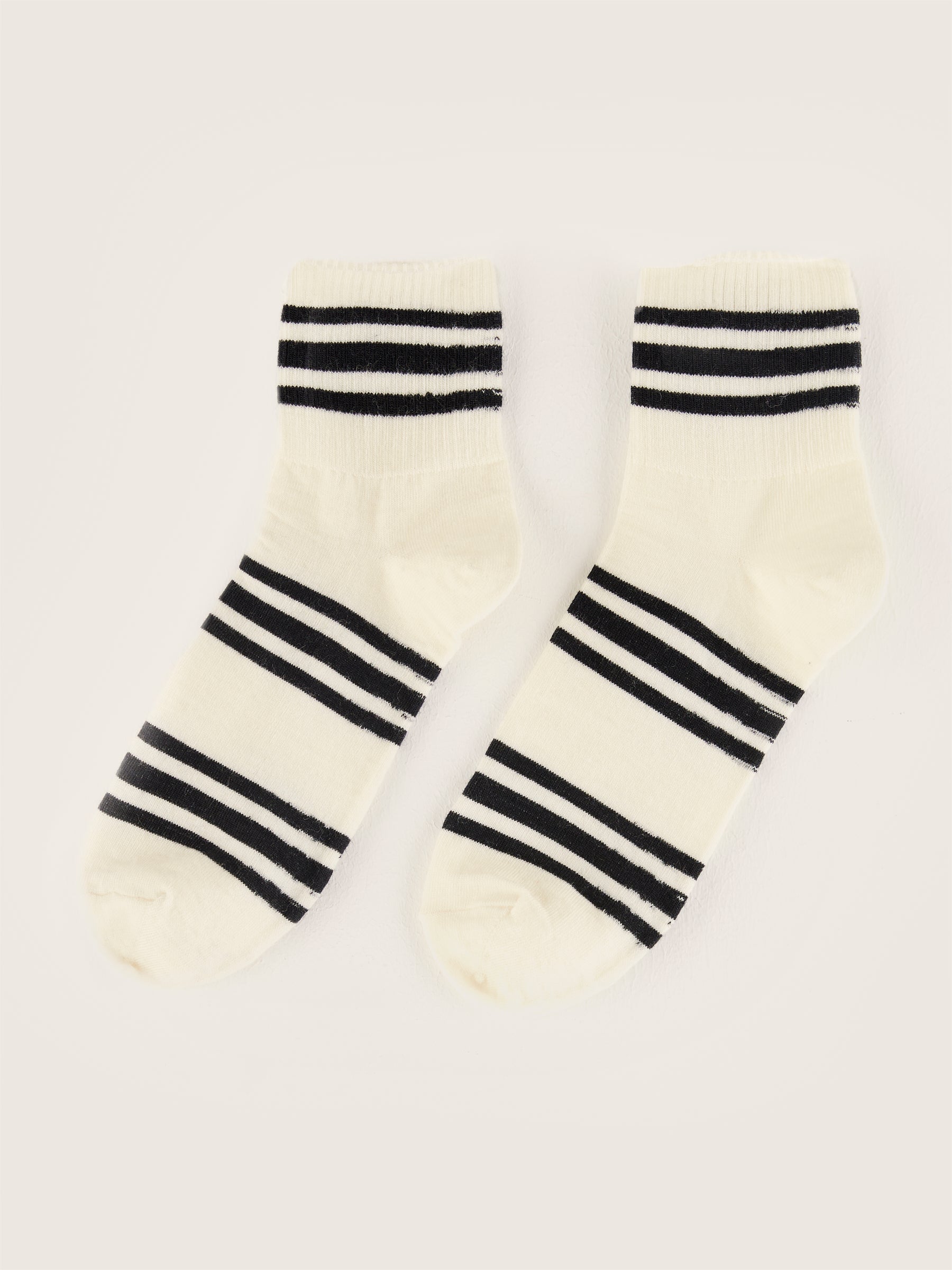 Bitia Ankle Socks - Natural / Navy For Women | Bellerose