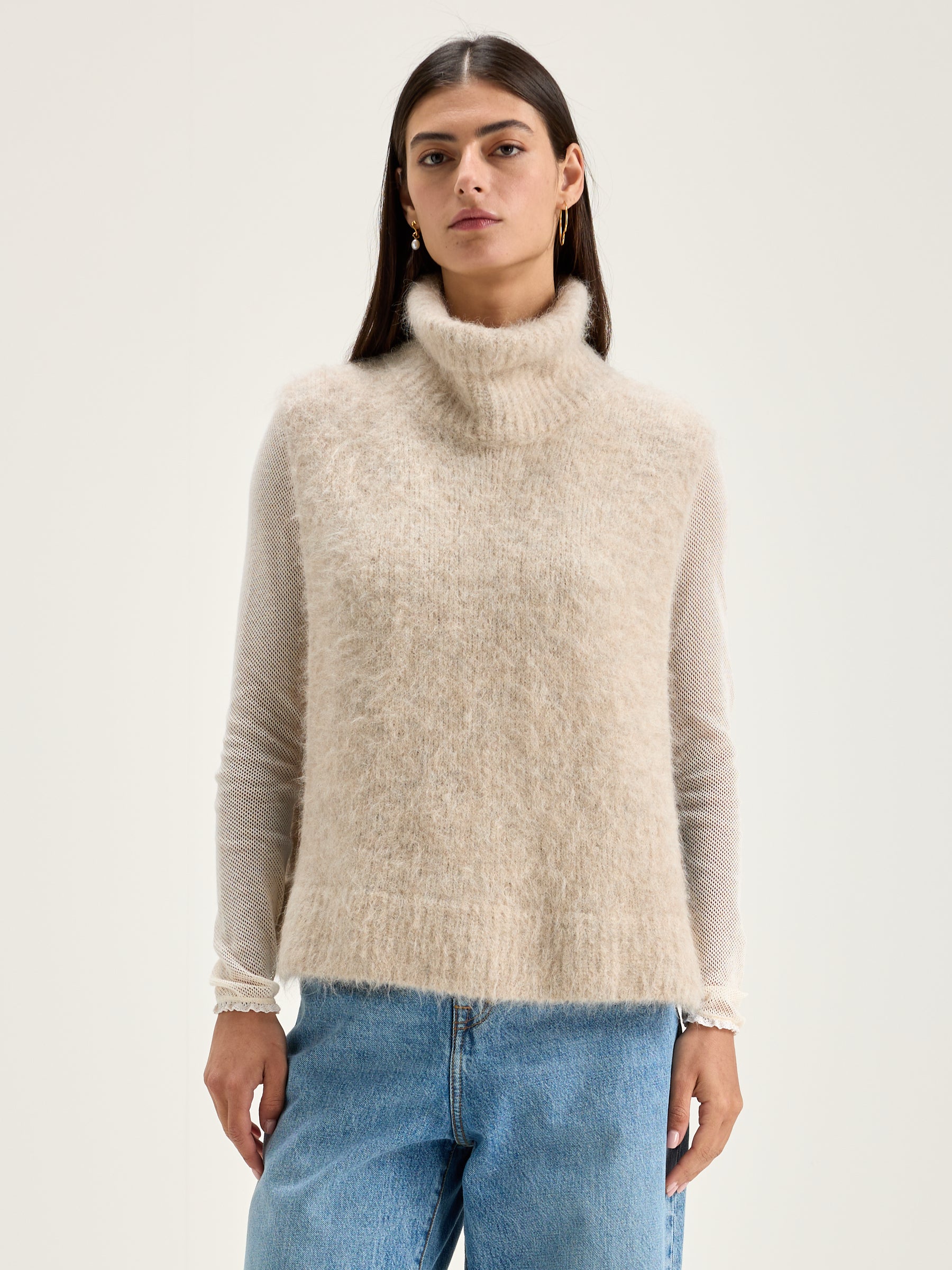 Pull Sans Manches Daren - Oyster Pour Femme | Bellerose