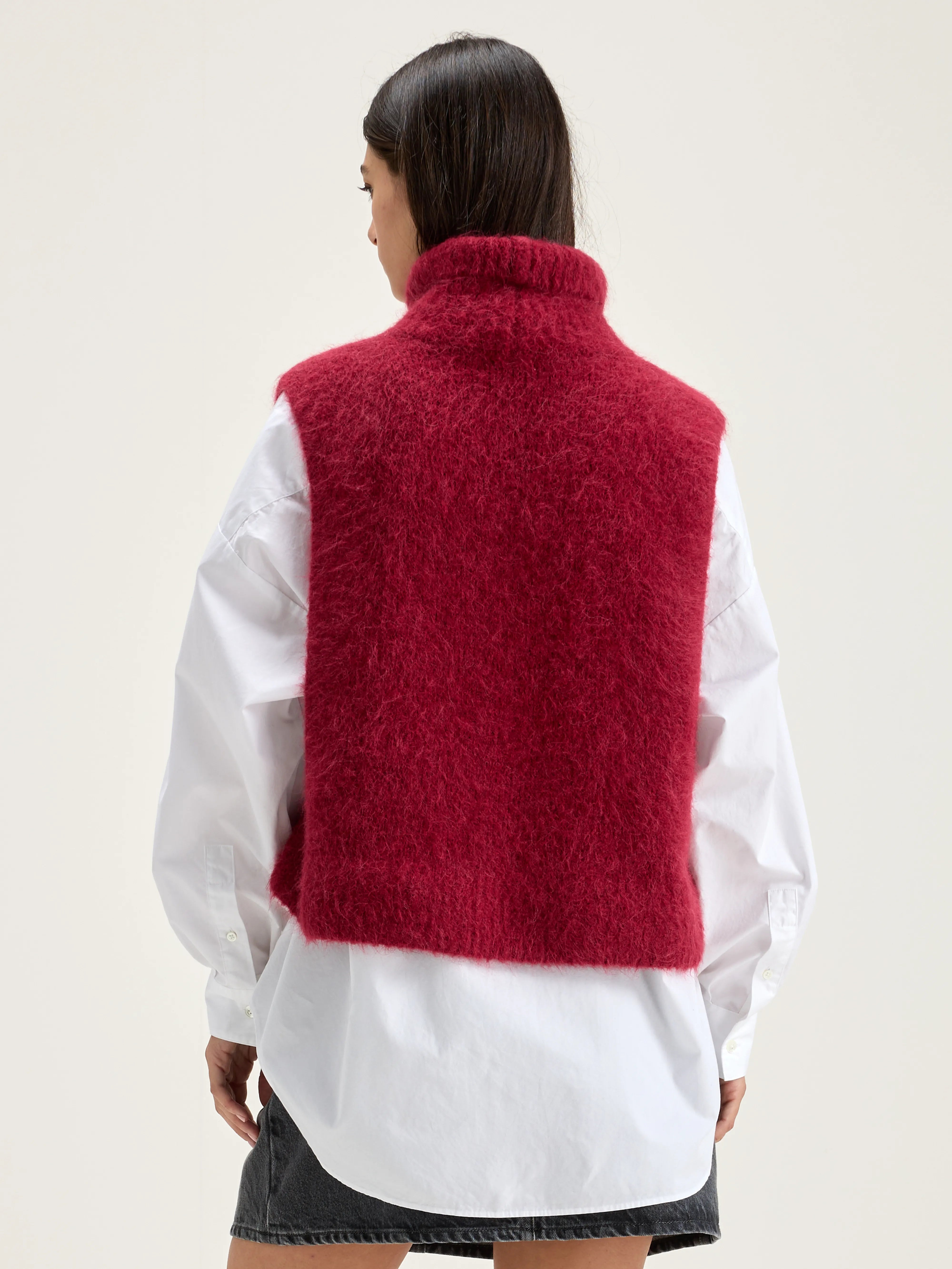 Daren Sleeveless Sweater - Red dahlia For Women | Bellerose