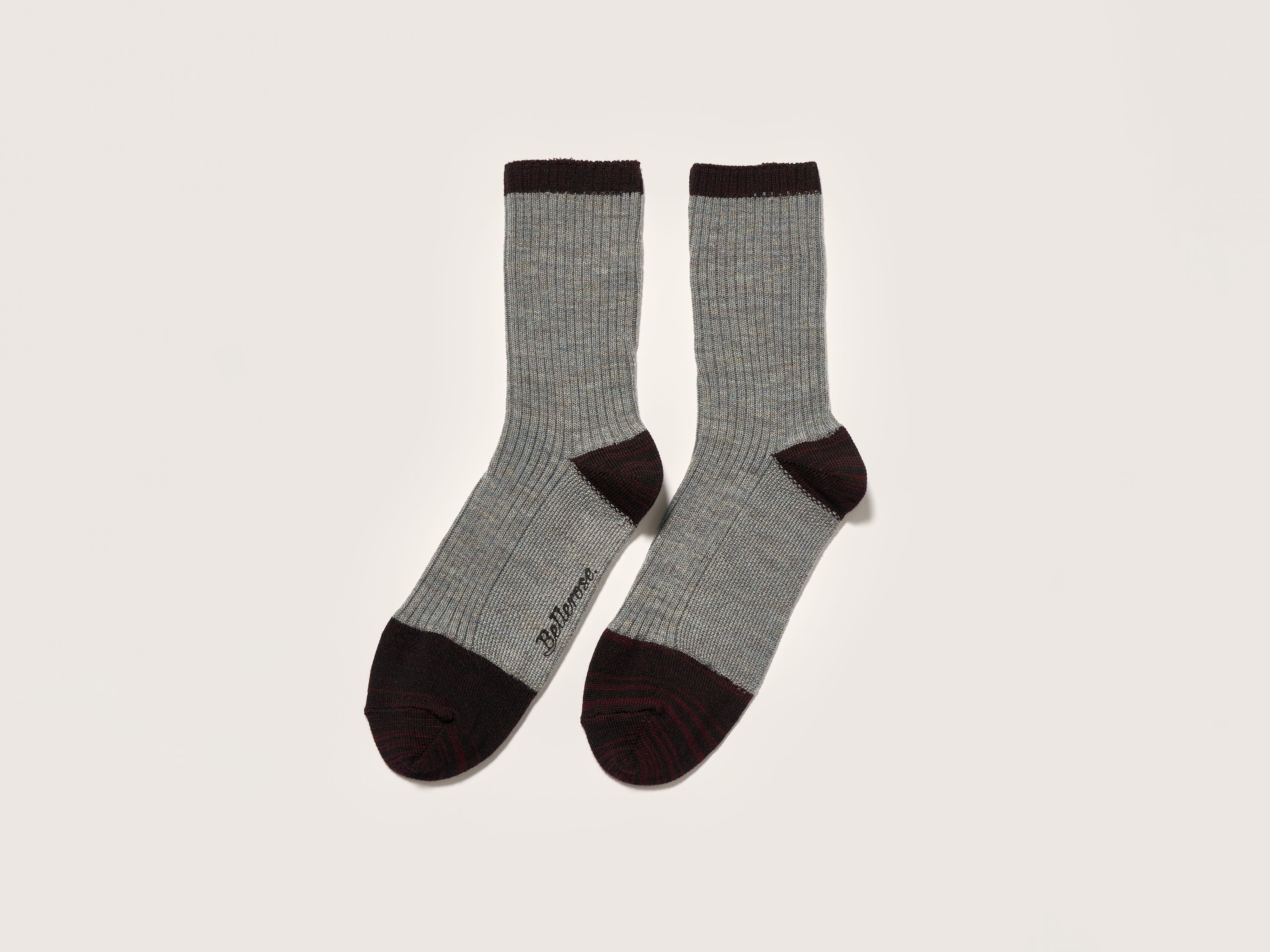 Chaussettes Baudy - Burgundy / Rain Pour Femme | Bellerose