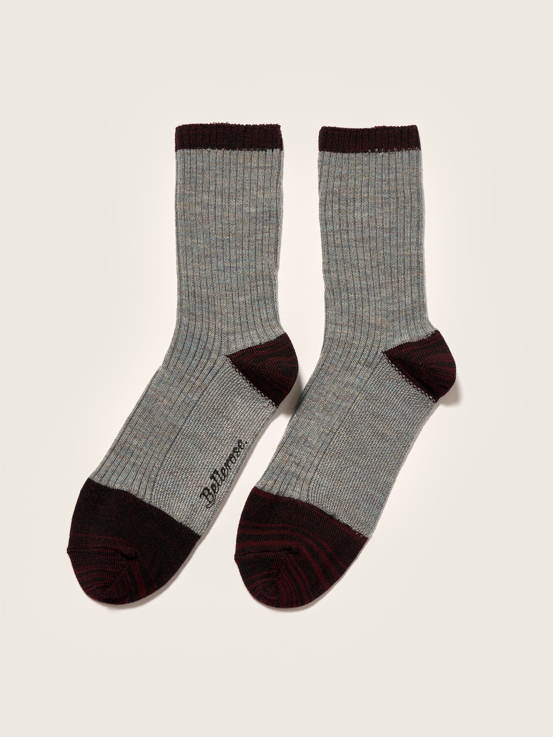 Baudy Socks - Burgundy / Rain For Women | Bellerose