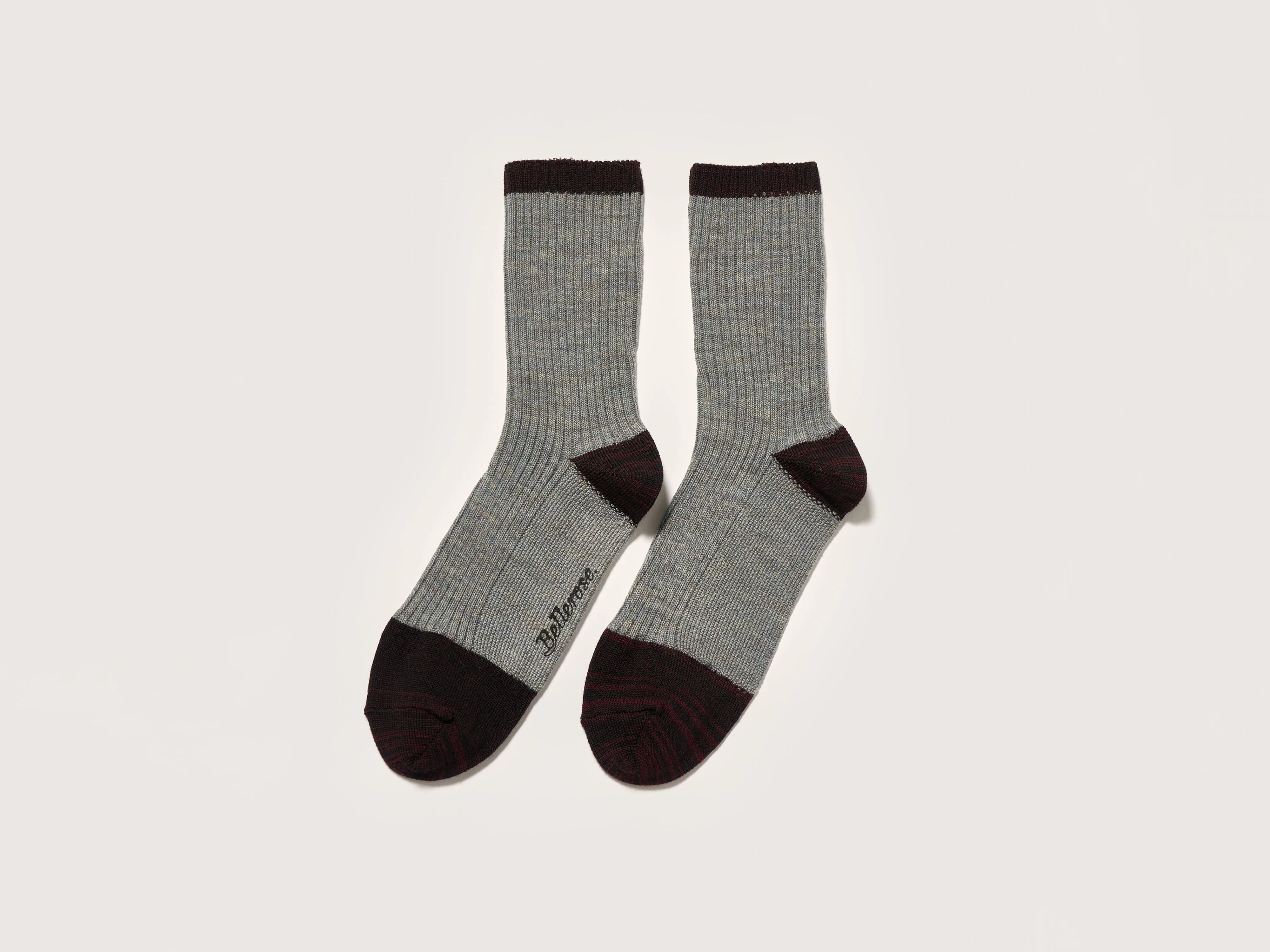 Baudy Socks - Burgundy / Rain For Women | Bellerose