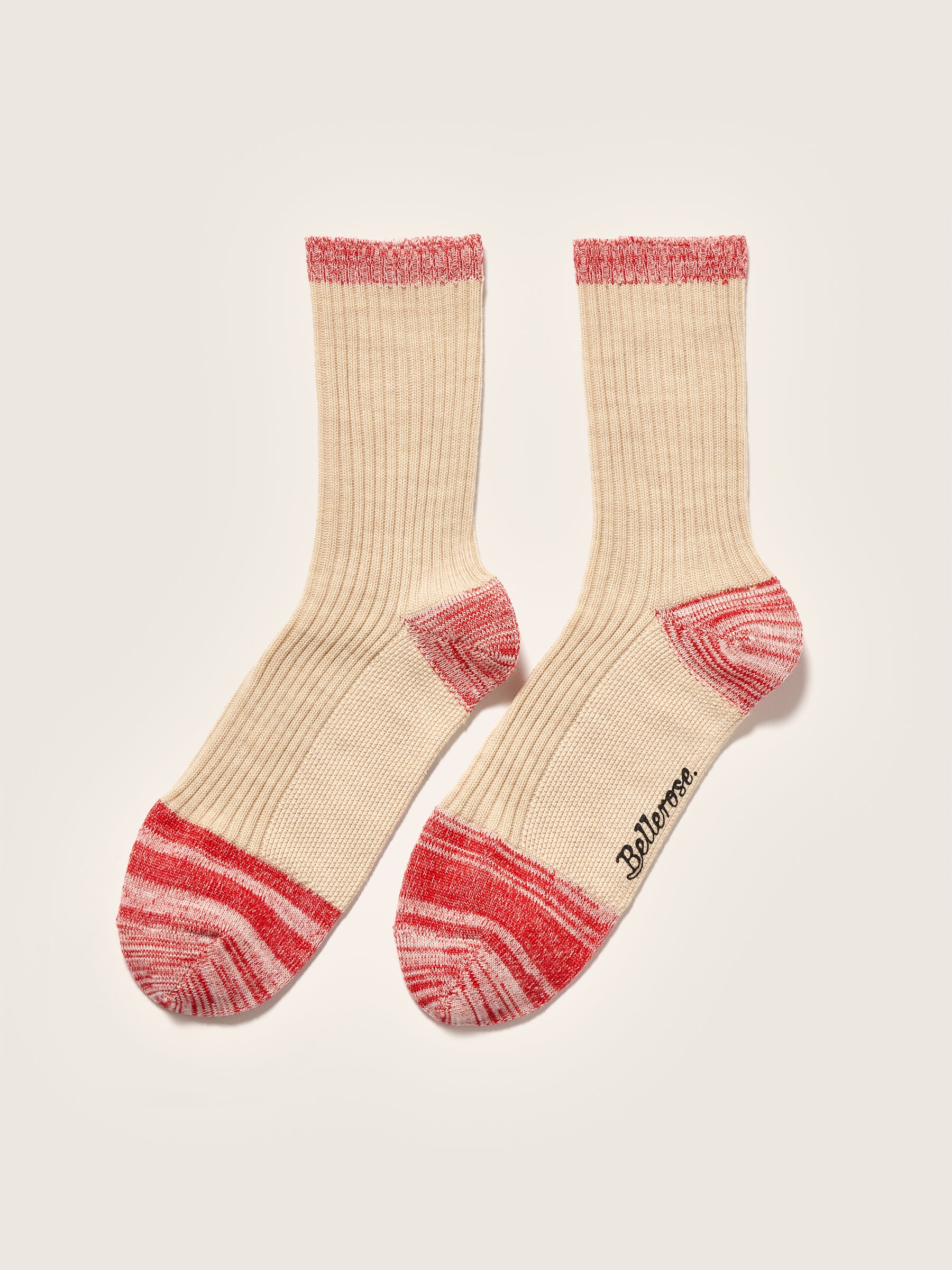 Chaussettes Baudy - Beige mélangé / Sanguine Pour Femme | Bellerose