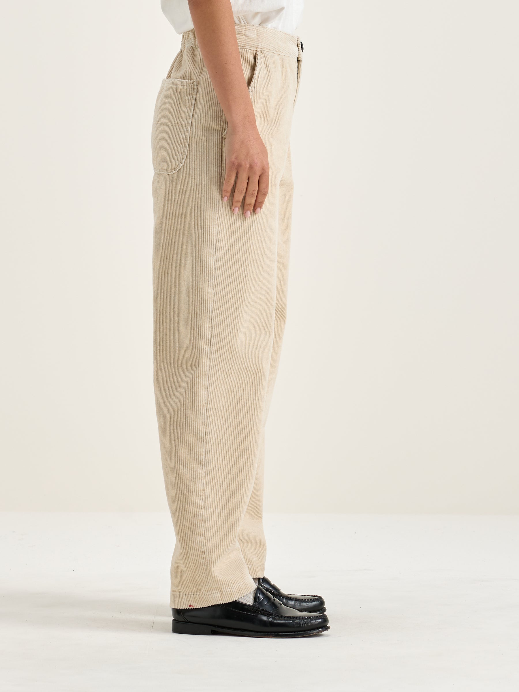 Pasop Relaxed Trousers - Calcaire For Women | Bellerose