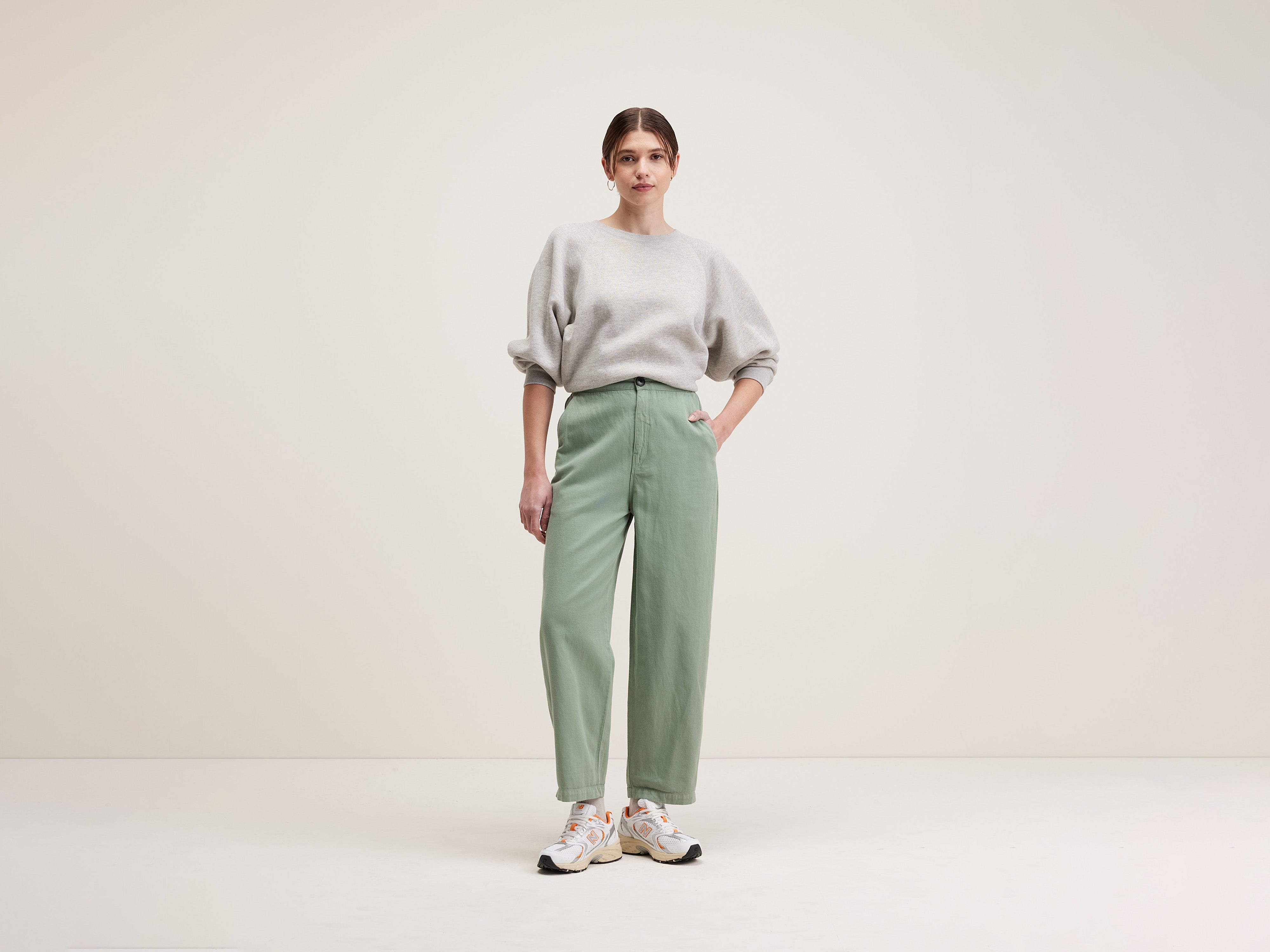 Pasop relaxed broek (242 / W / EUCALYPTUS)