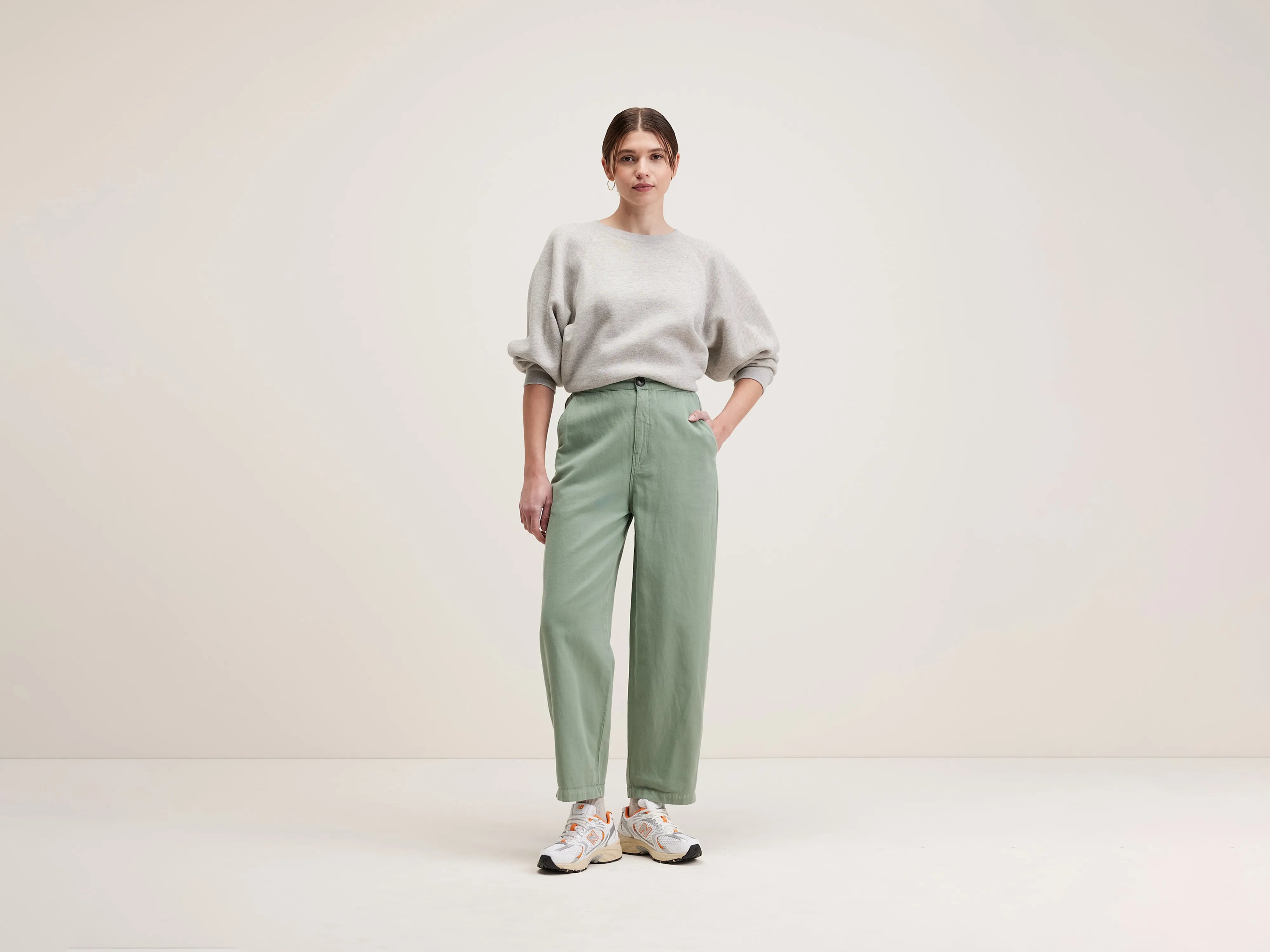 Pasop relaxed trousers (242 / W / EUCALYPTUS)