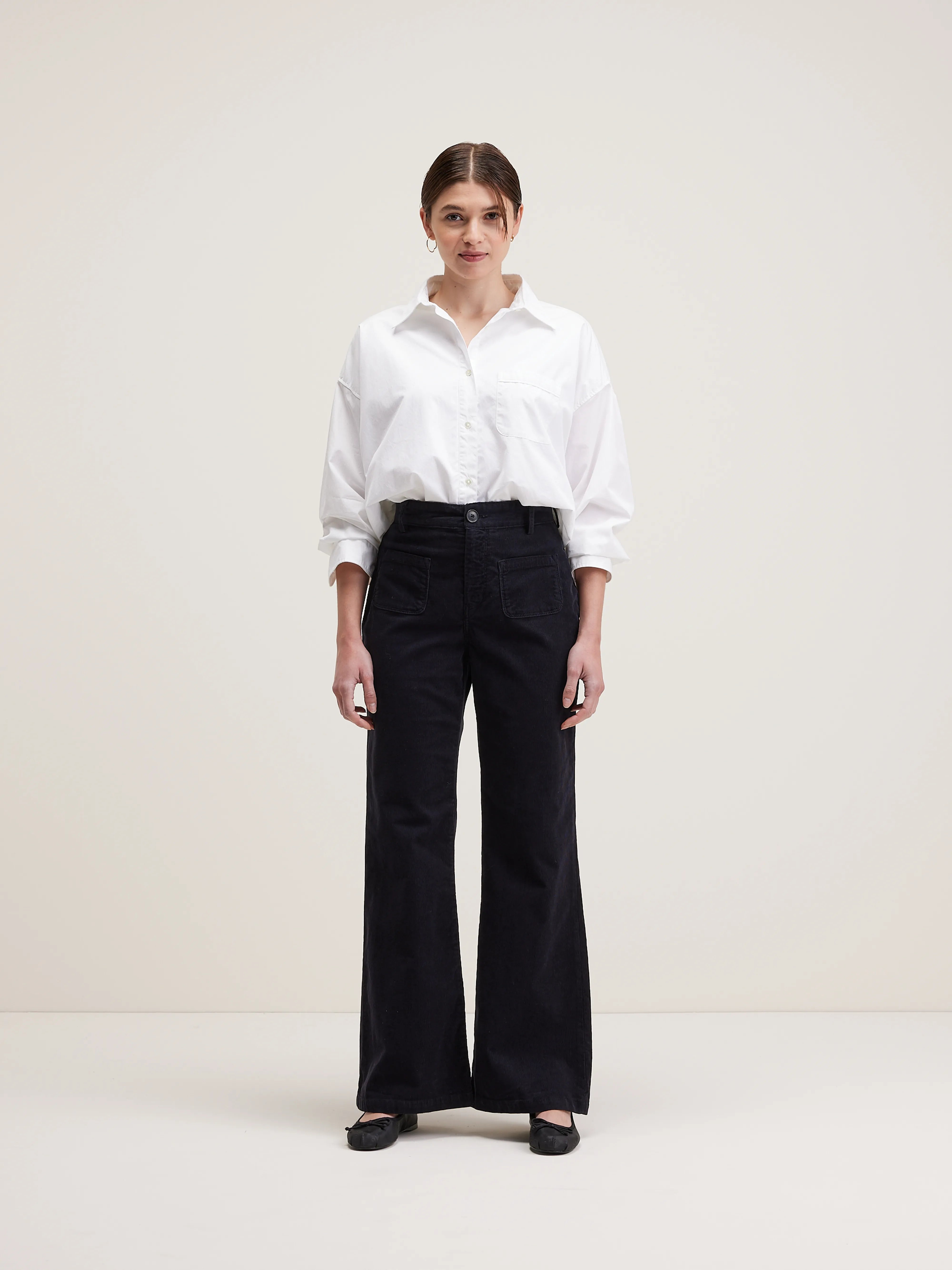 Park Flared Trousers - Black beauty For Women | Bellerose