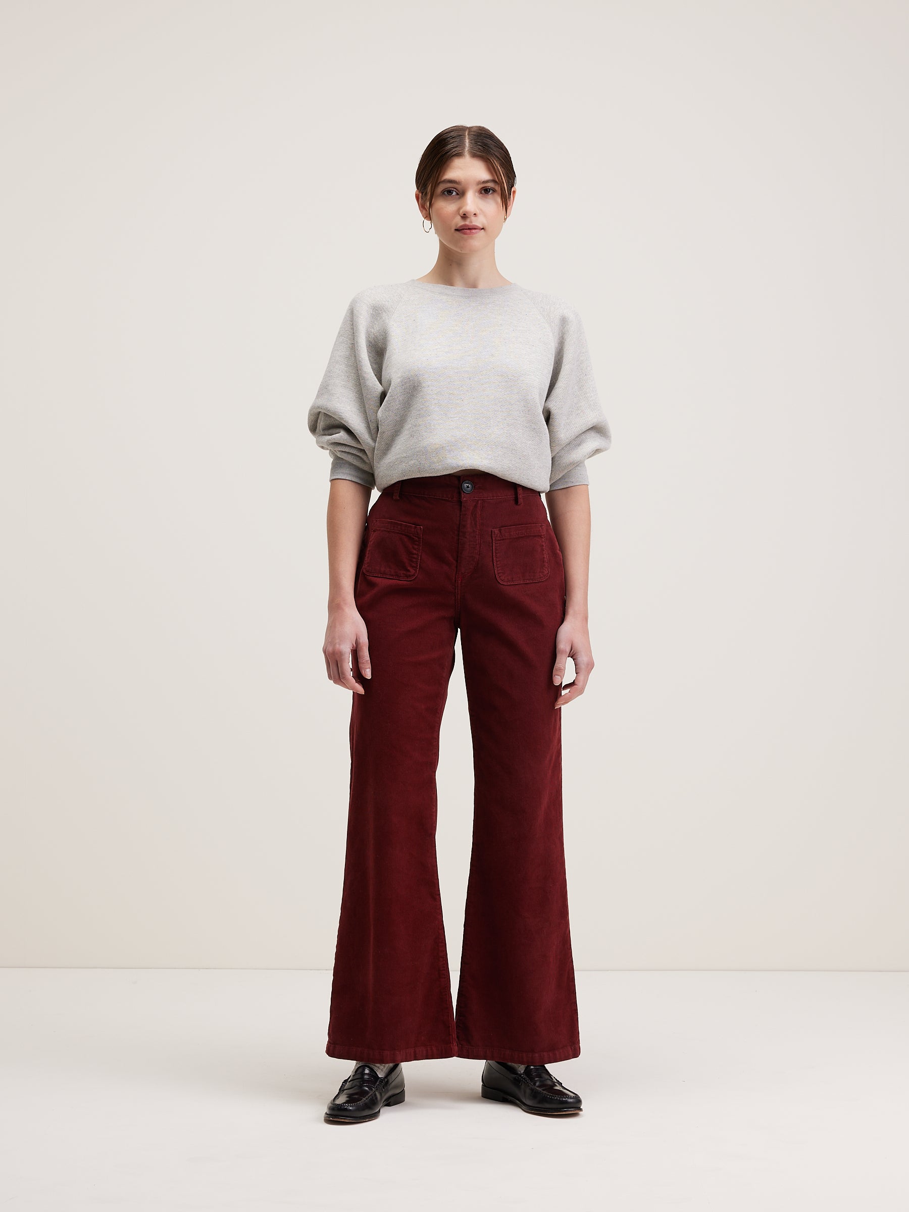 Park Flared Trousers - Grenat For Women | Bellerose