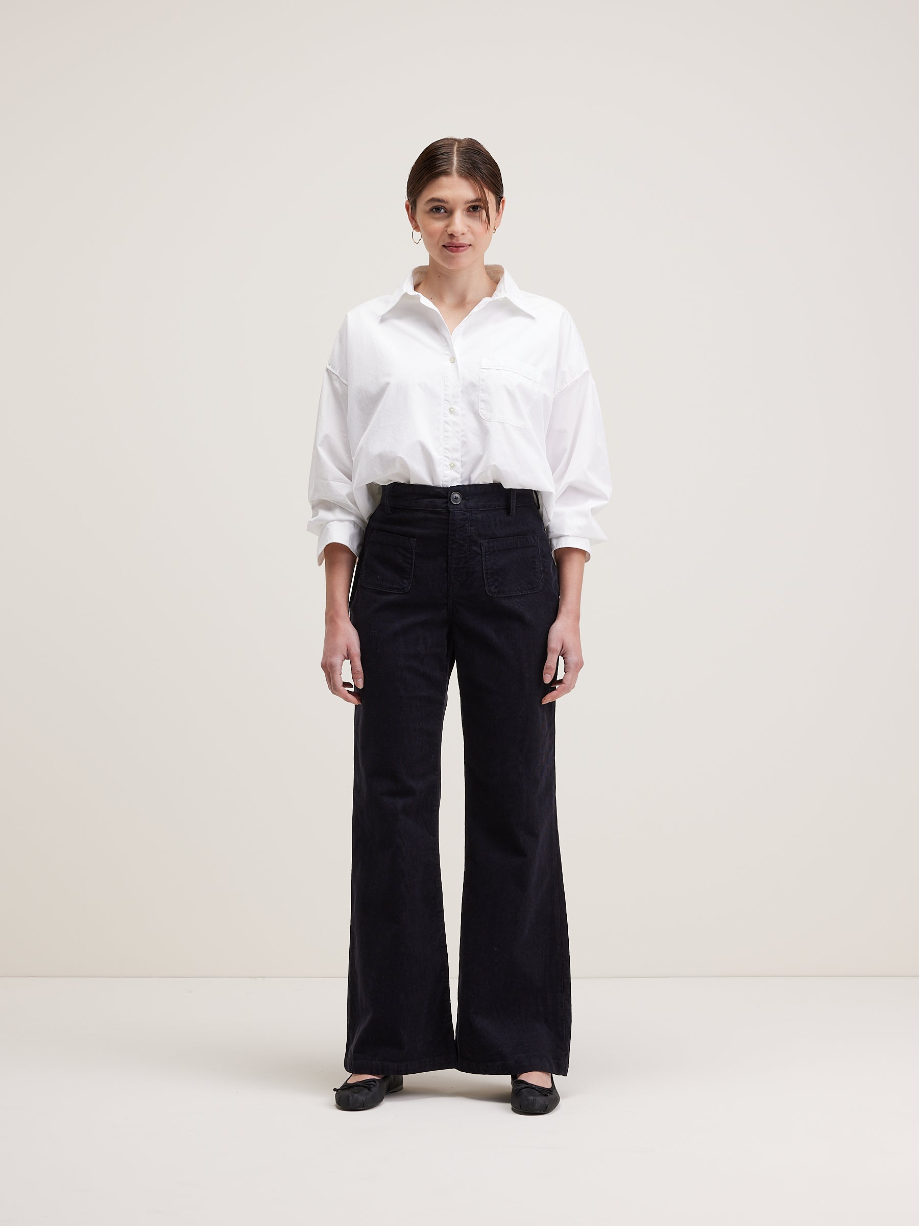 Park flared trousers (242 / W / BLACK BEAUTY)