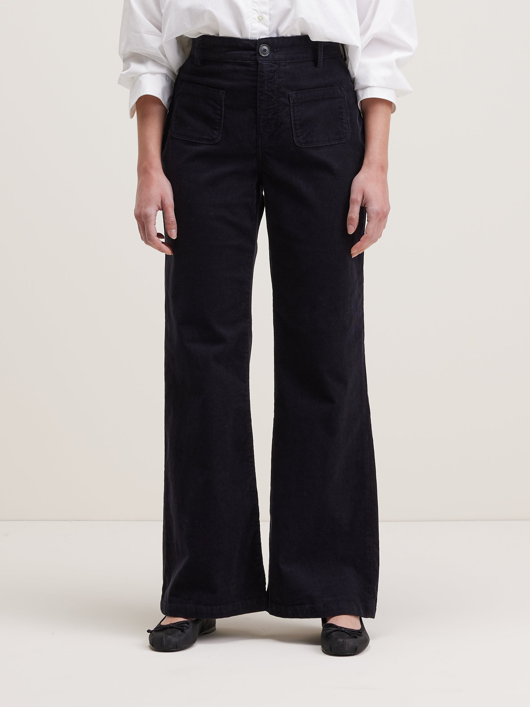 Park Flared Trousers - Black beauty For Women | Bellerose