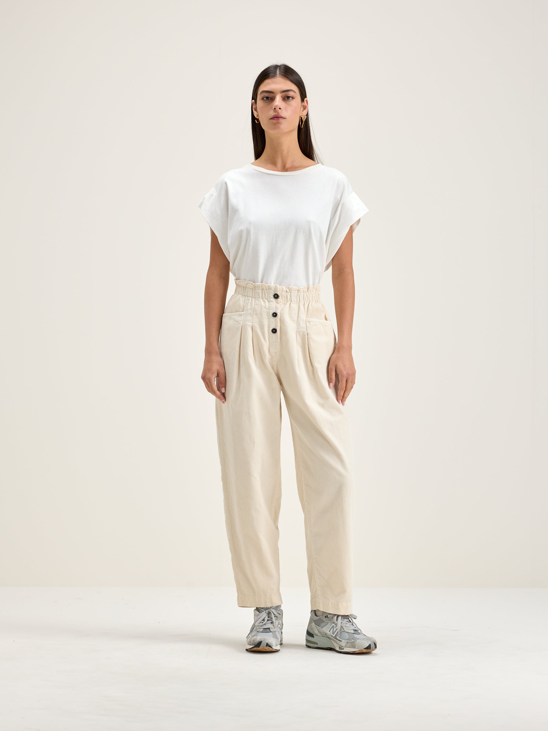 Pantalon Paperbag Lilo - Cream Pour Femme | Bellerose