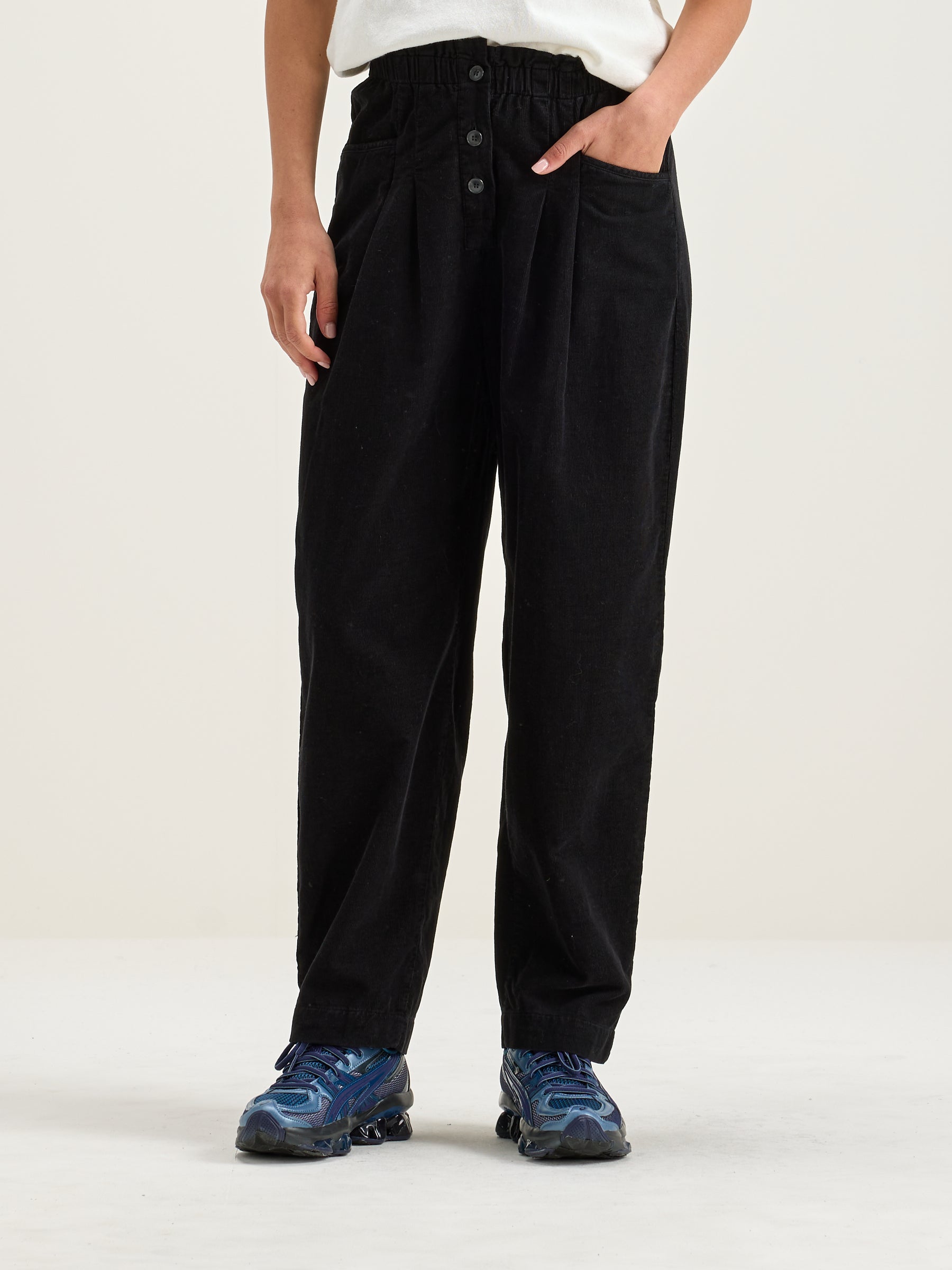 Lilo Paperbag Trousers - Black beauty For Women | Bellerose