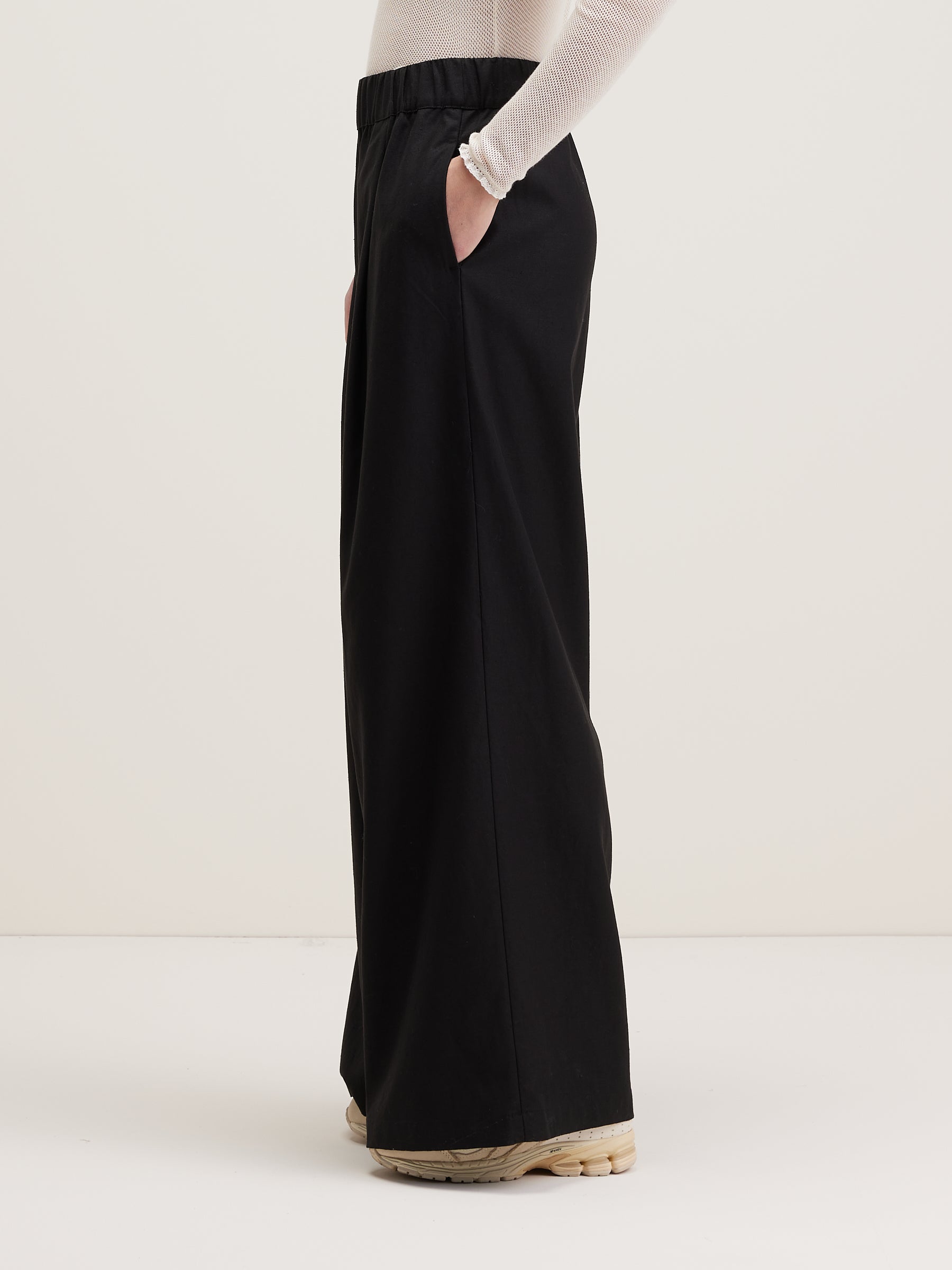 Vezza Straight Wide Trousers - Black beauty For Women | Bellerose