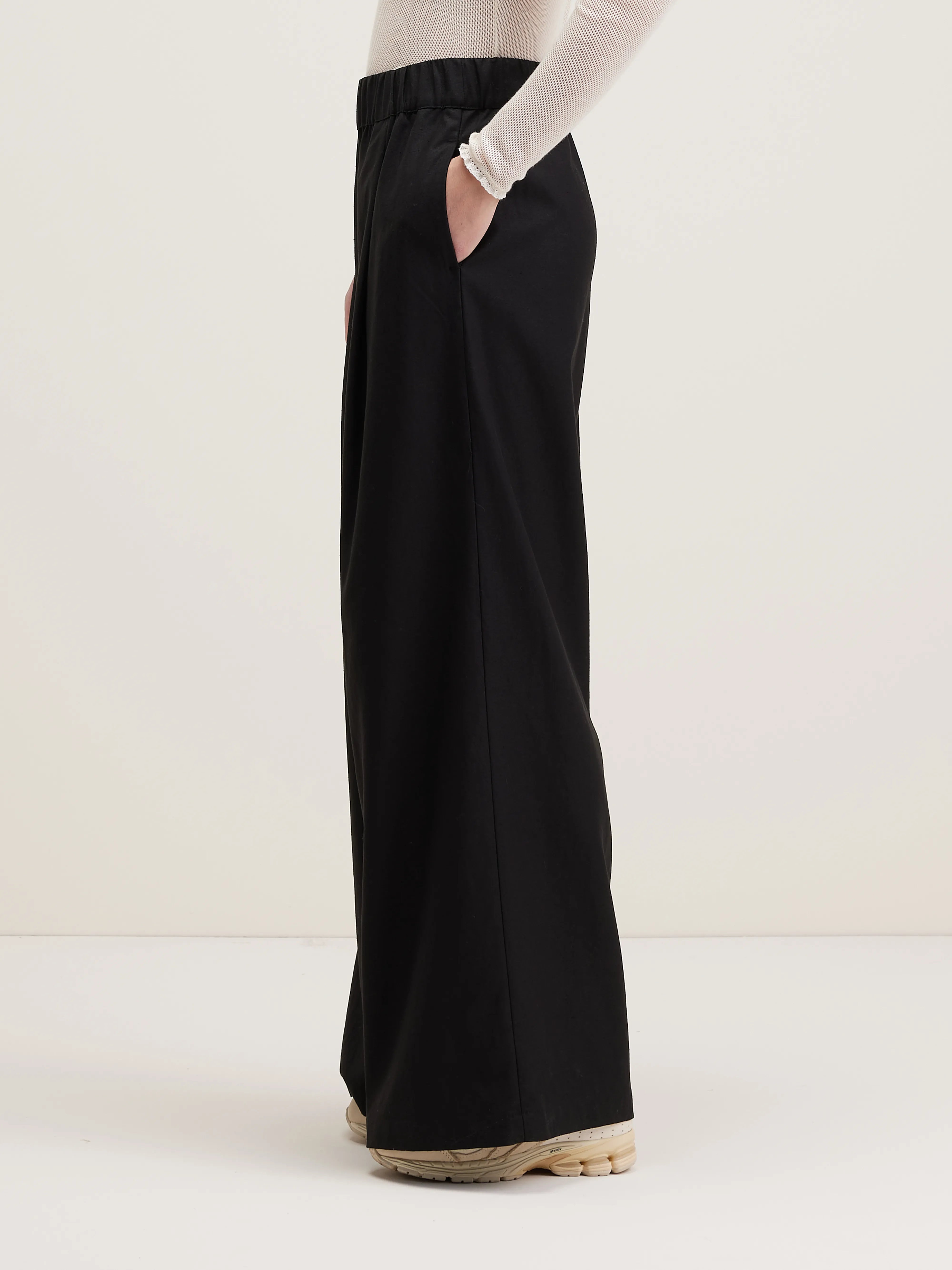 Vezza Straight Wide Trousers - Black beauty For Women | Bellerose