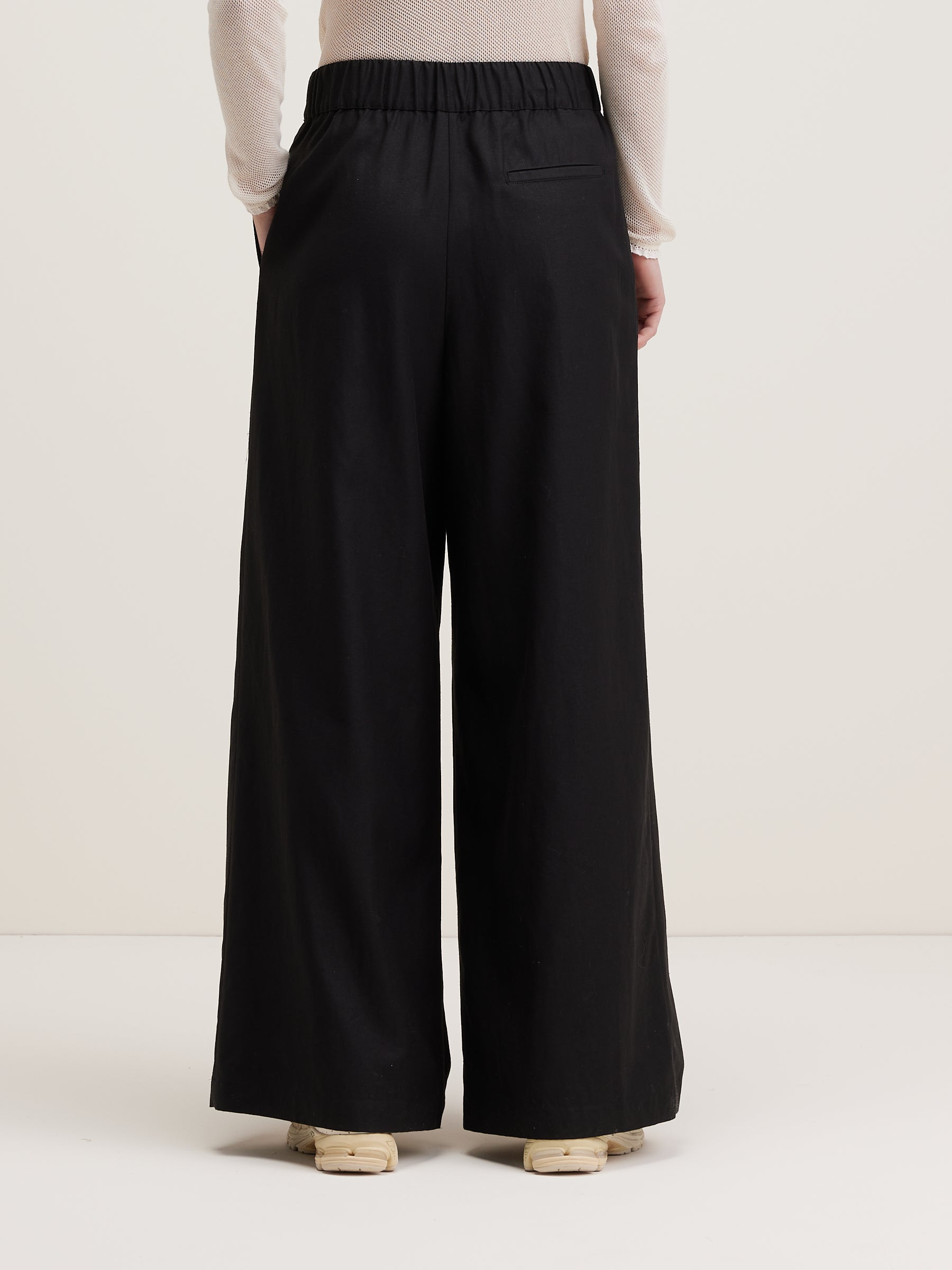 Vezza Rechte Wijde Broek - Black beauty Voor Dames | Bellerose