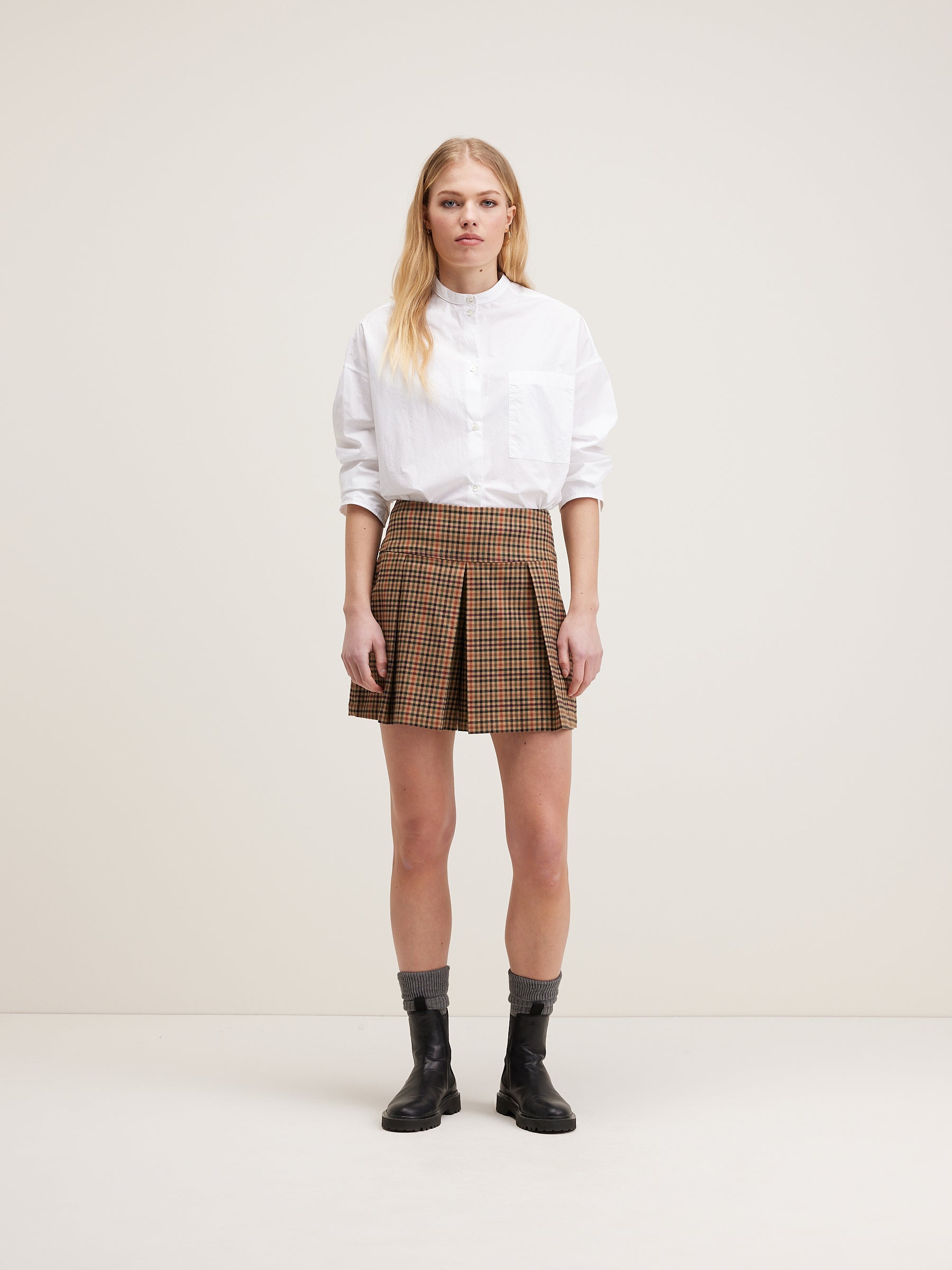 Mini Skort Tulsi - Braise / Gardenia / Wolf Pour Femme | Bellerose