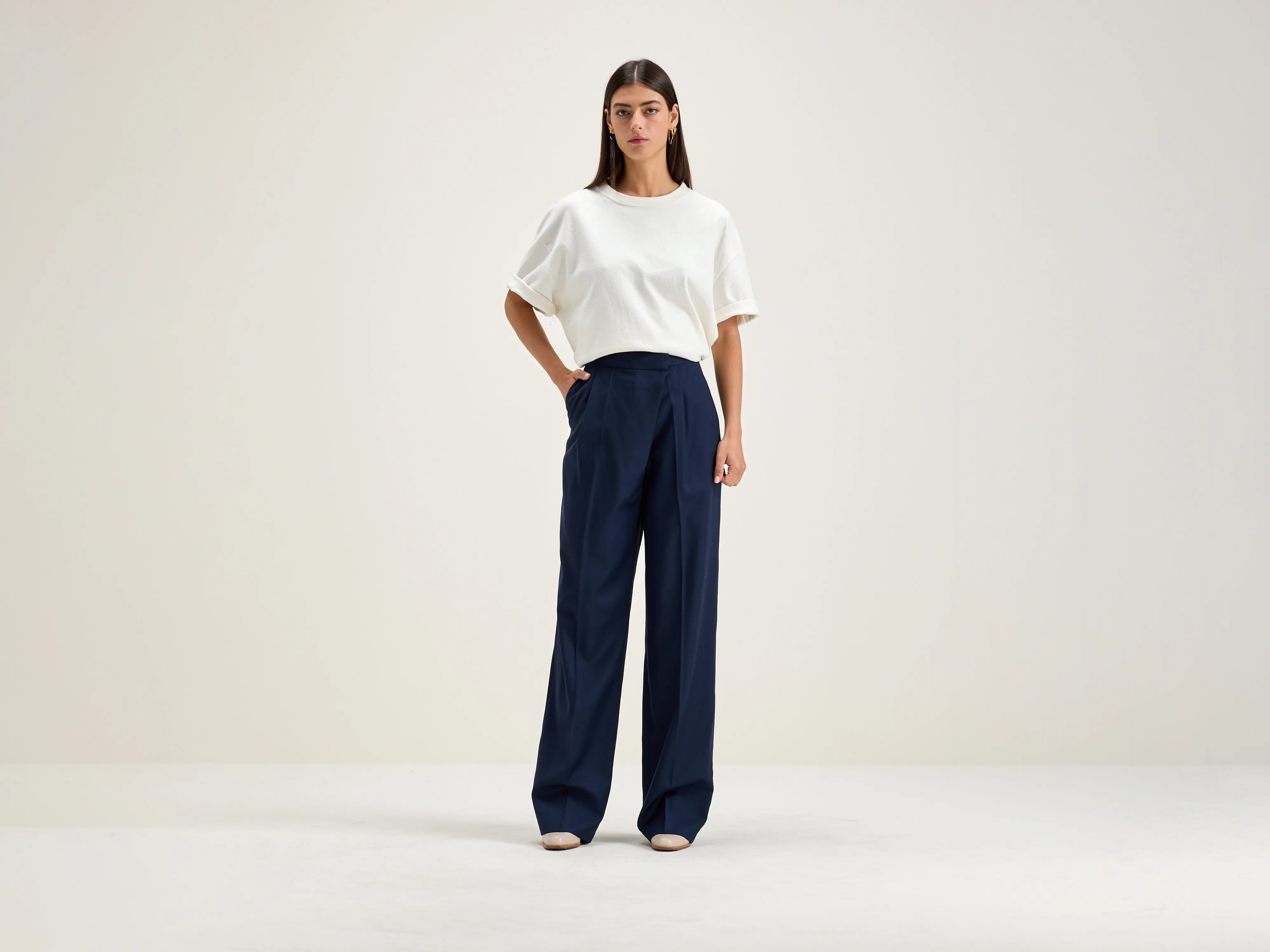 Pantalon taille élastique Tom (242 / W / NAVAL)