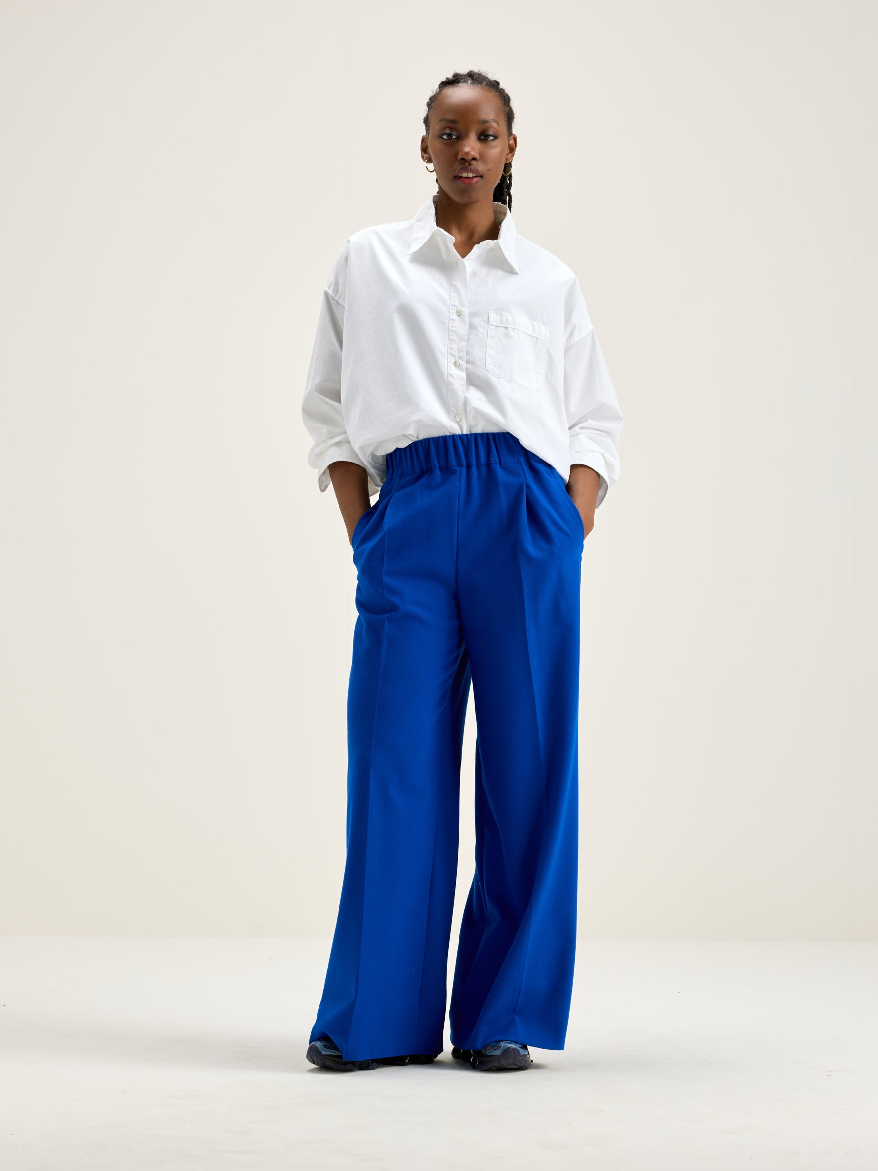 Vespa Wide Trousers - Lazuli For Women | Bellerose